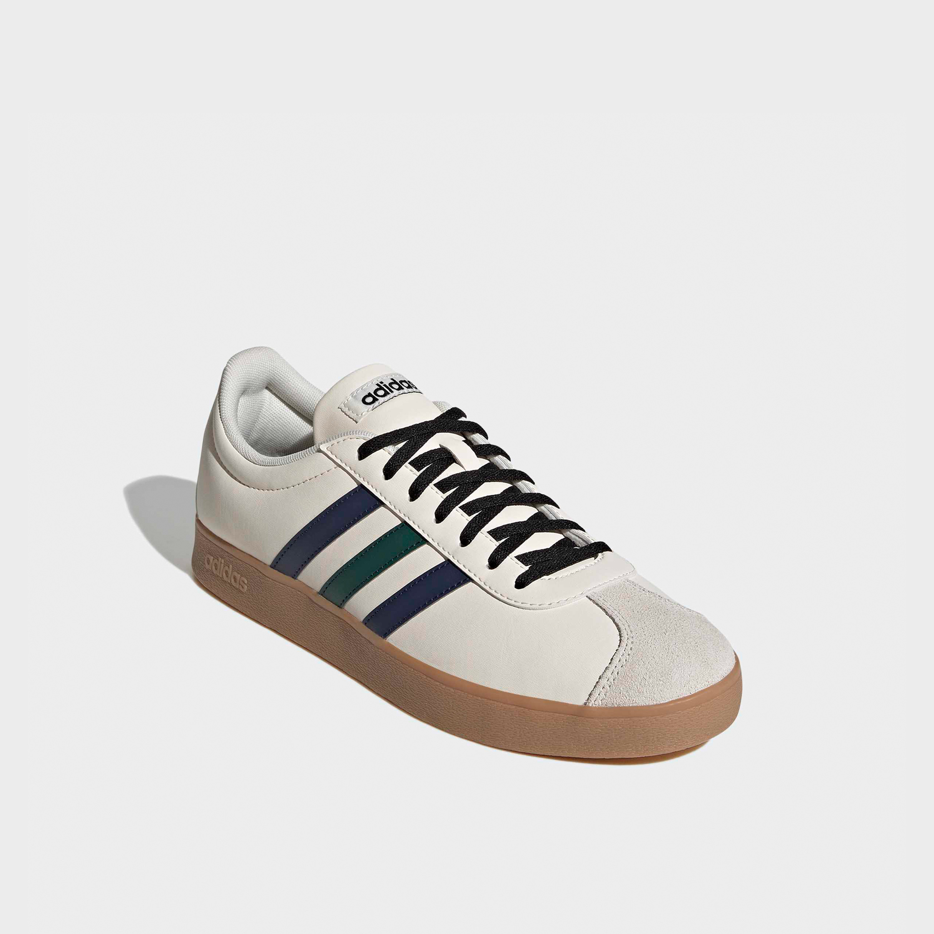 Adidas Men VL Court Base Striped Lace-Up Ankle Sneakers-sports-men-shoes-image-1