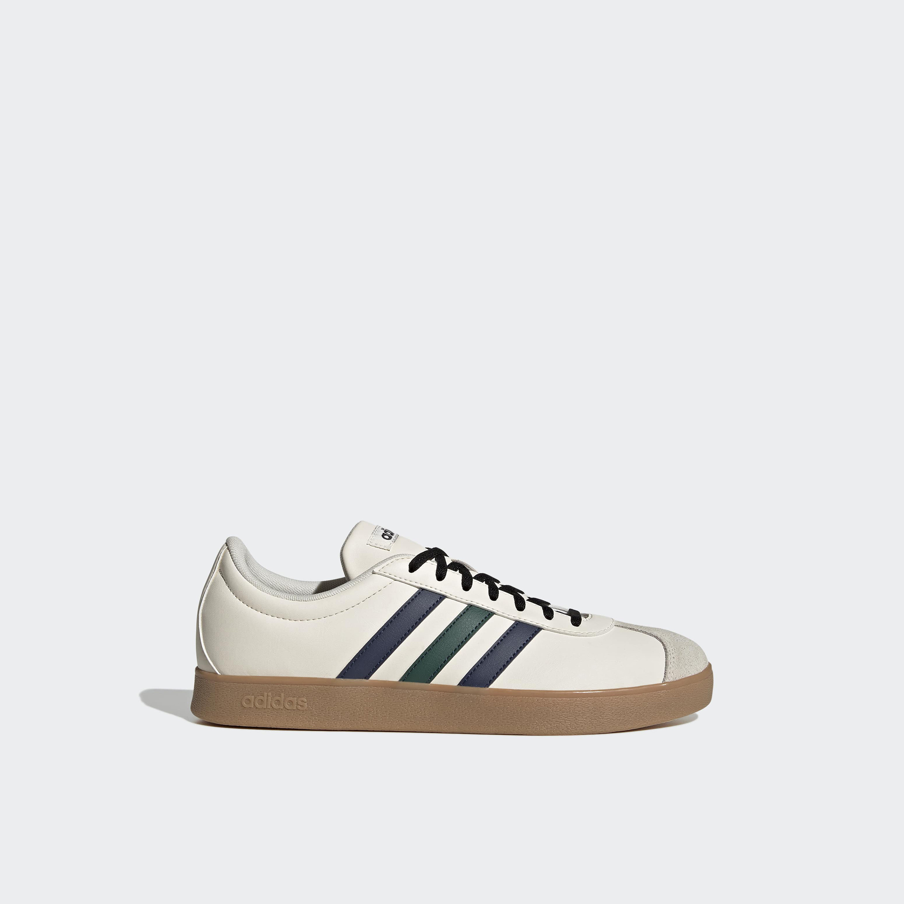 Adidas Men VL Court Base Striped Lace-Up Ankle Sneakers-sports-men-shoes-image-2