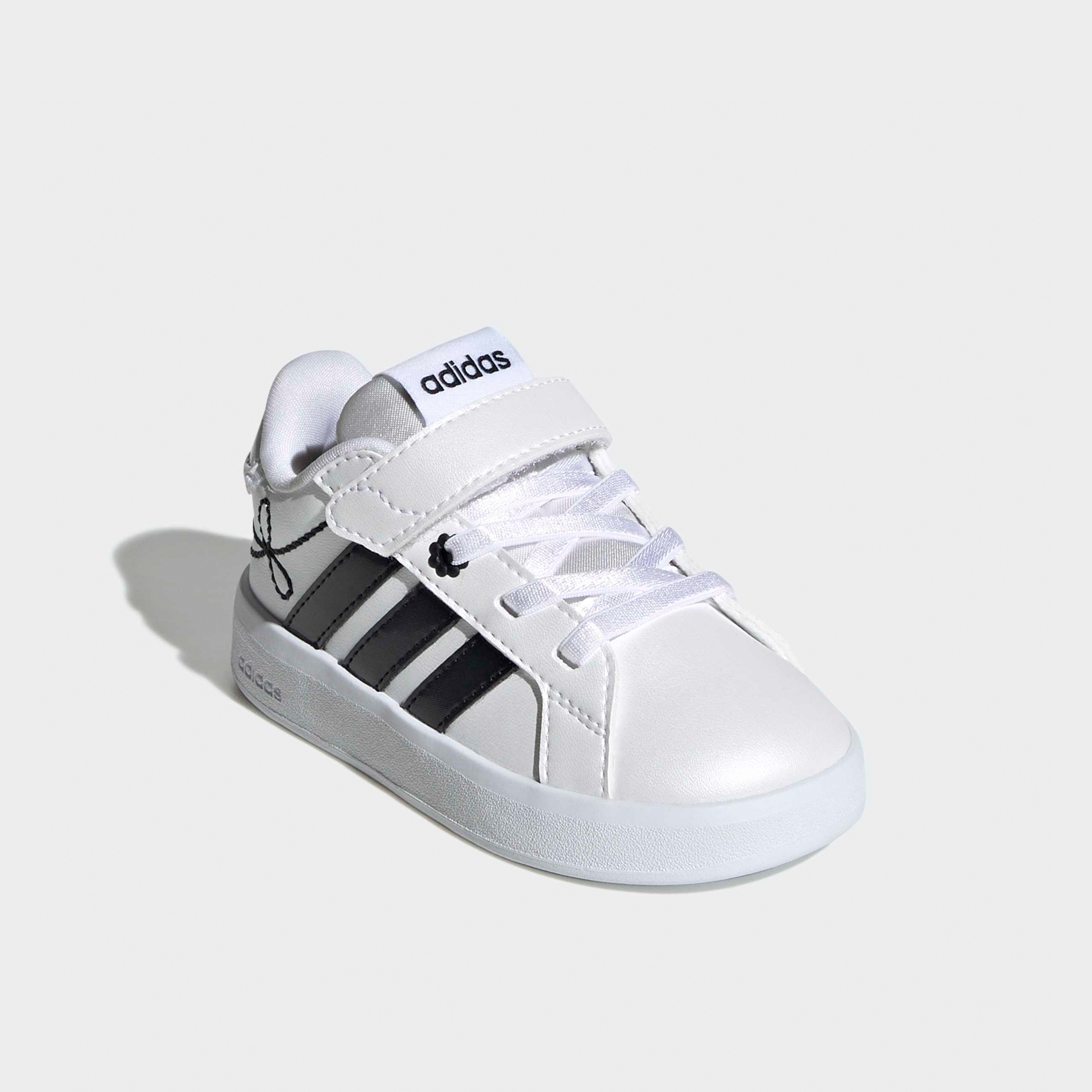 Adidas Girls Grand Court 3.0 EL Hook & Loop Ankle Sneakers-baby-girls-shoes-closedshoes-image-1