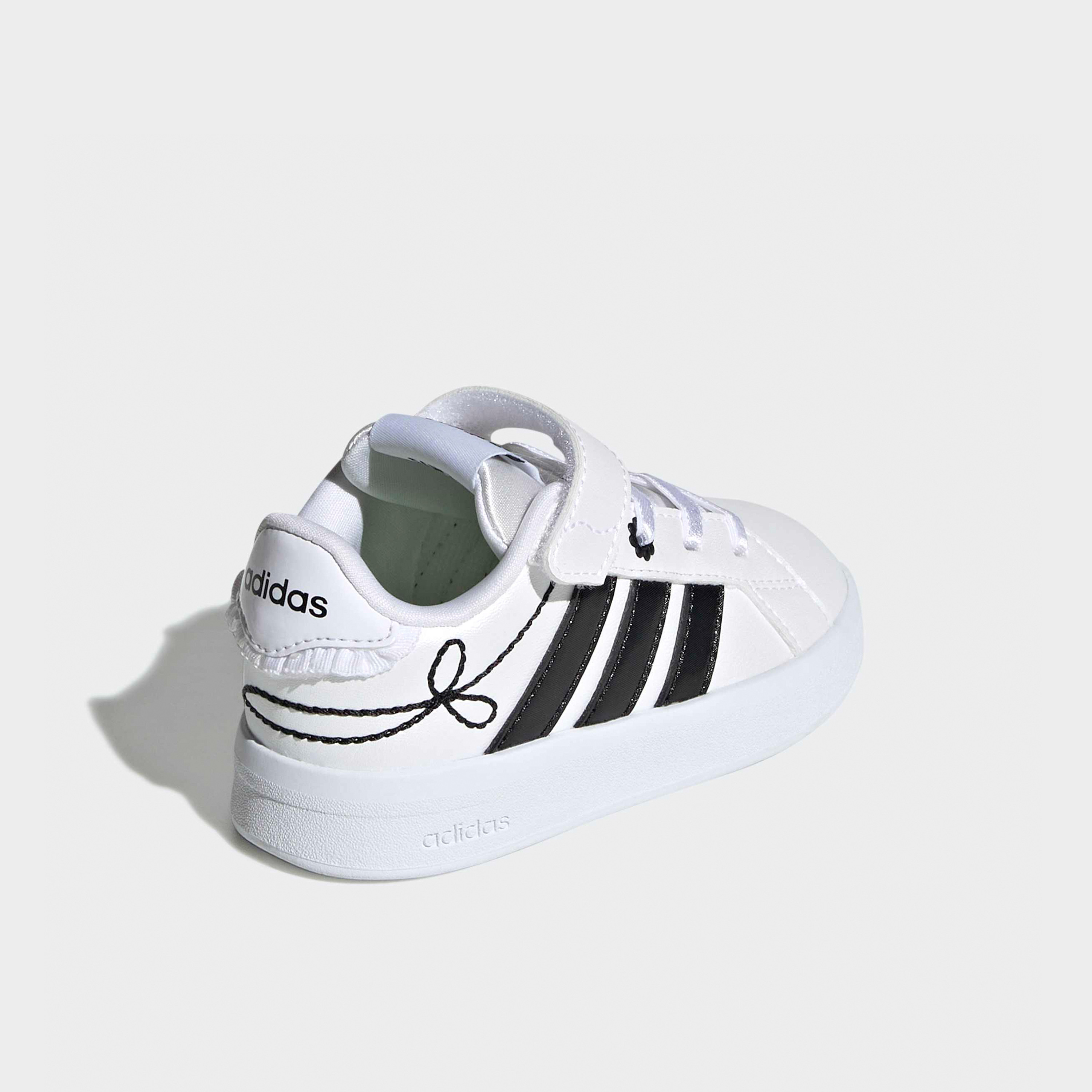 Adidas Girls Grand Court 3.0 EL Hook & Loop Ankle Sneakers-baby-girls-shoes-closedshoes-image-7