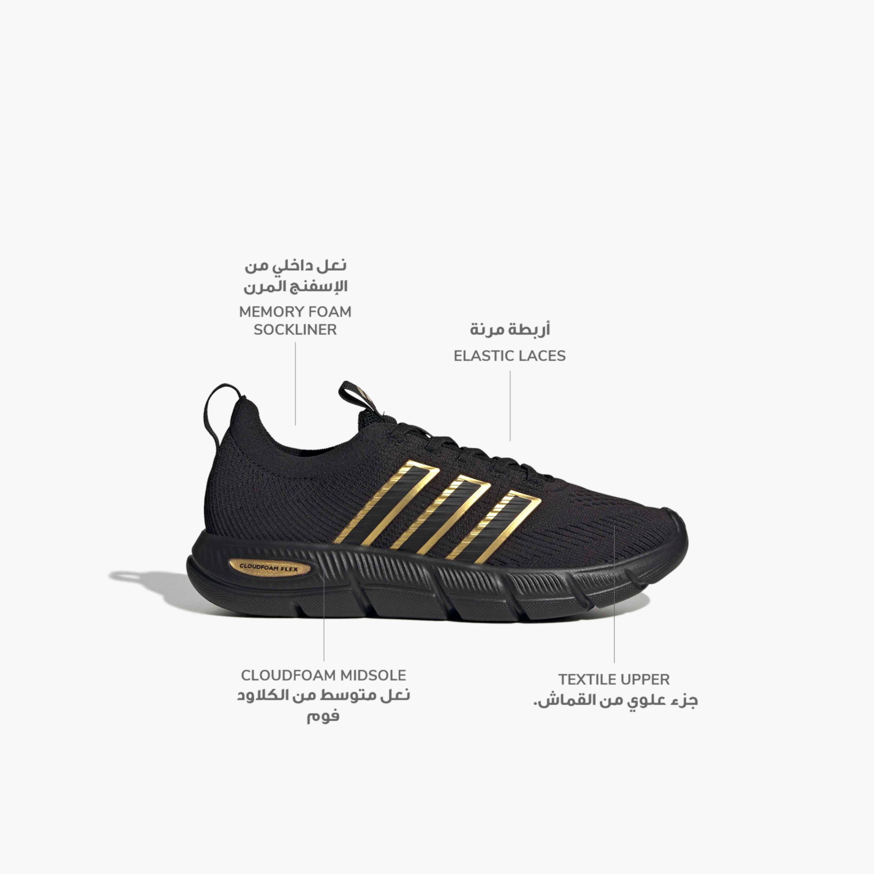 Adidas Women Cloudfoam Flex - Slounge Slip-On Ankle Sneakers-sports-women-shoes-image-2