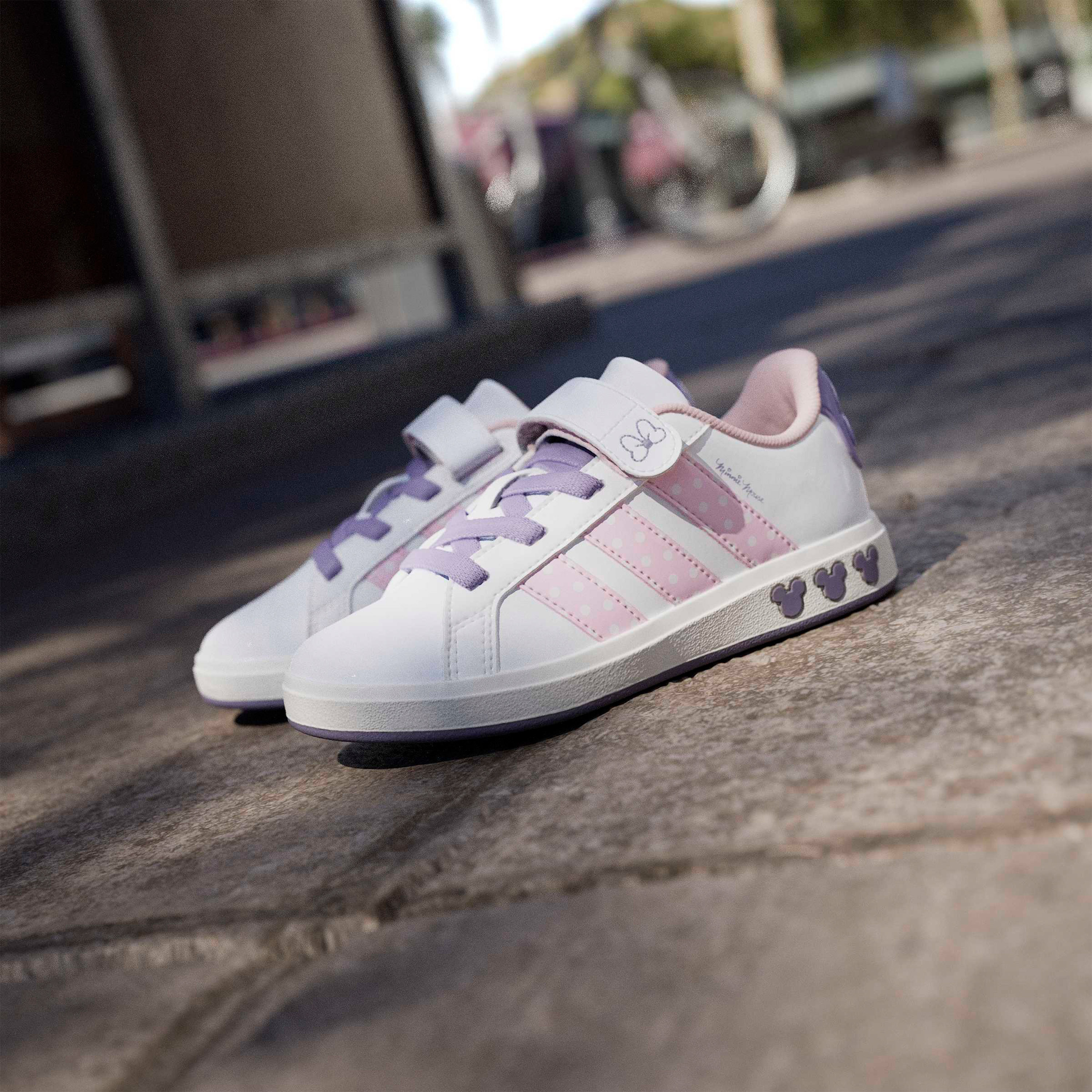 Adidas Girls Grand Court Minnie EL Hook & Loop Sneakers-girls-shoes-sneakers-image-12