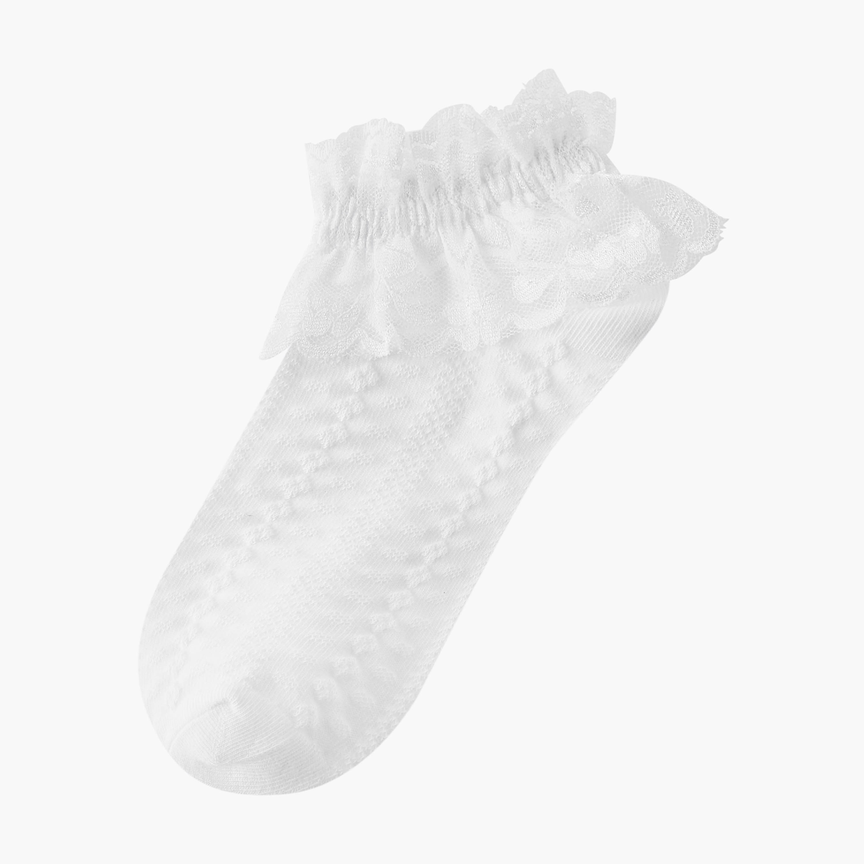 طقم جوارب بطول الكاحل 5 أزواج للبنات من جونيورز-girls-accessories-socks-image-2