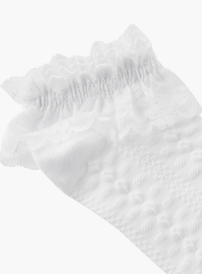 طقم جوارب بطول الكاحل 5 أزواج للبنات من جونيورز-girls-accessories-socks-image-3