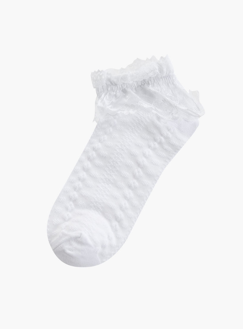 جوارب بتفاصيل دانتيل من جونيورز - طقم من ثلاثة أزواج.-girls-accessories-socks-image-2