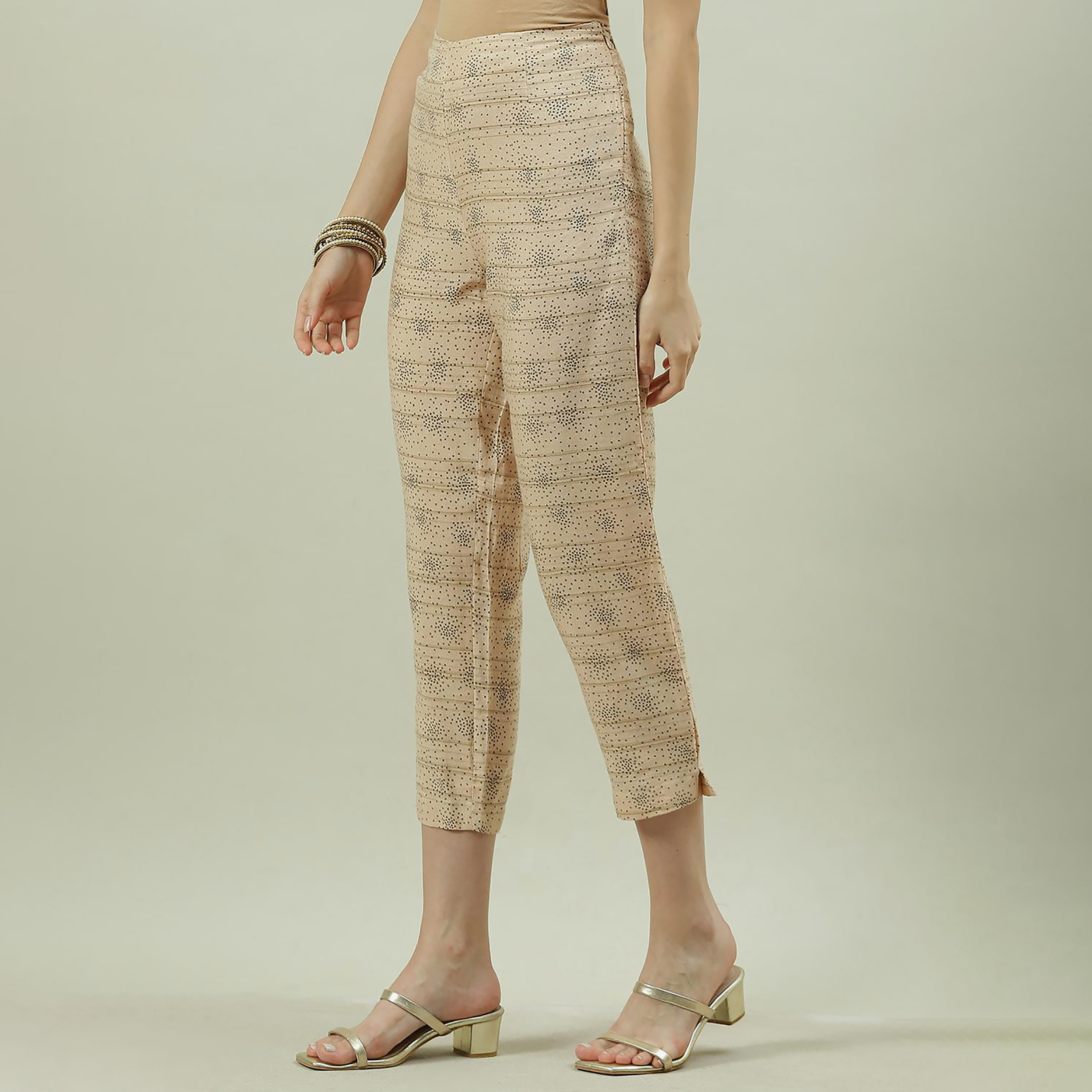 Biba Printed Mid-Rise Cropped Pants with Side Zip Closure-women-clothing-ethnicwear-bottoms-pants-image-2