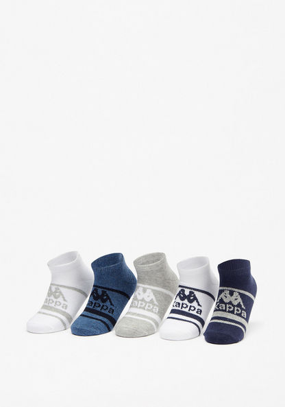Kappa Logo Print Ankle Length Socks - Set of 5-Boy%27s Socks-image-0