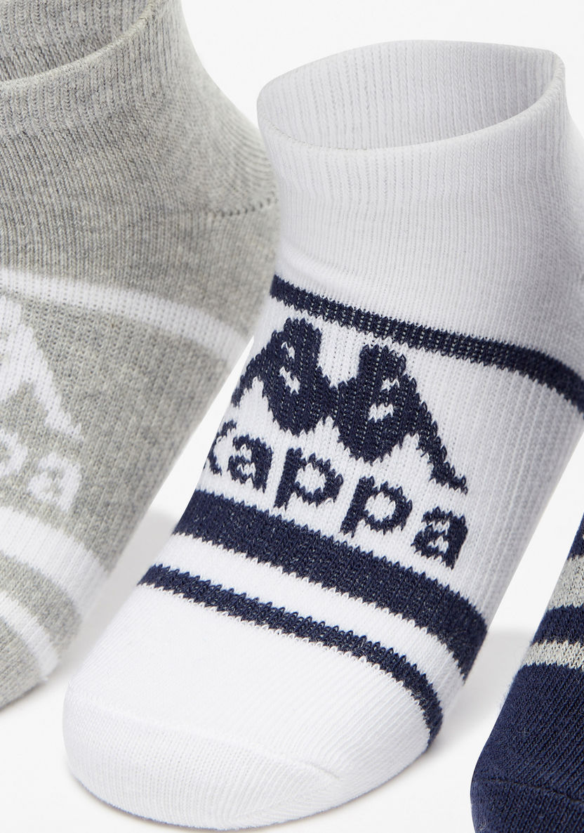 Kappa Logo Print Ankle Length Sports Socks - Set of 5-Boy%27s Socks-image-1