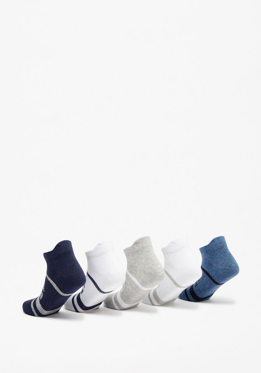 Kappa Logo Print Ankle Length Sports Socks - Set of 5-Boy%27s Socks-image-2