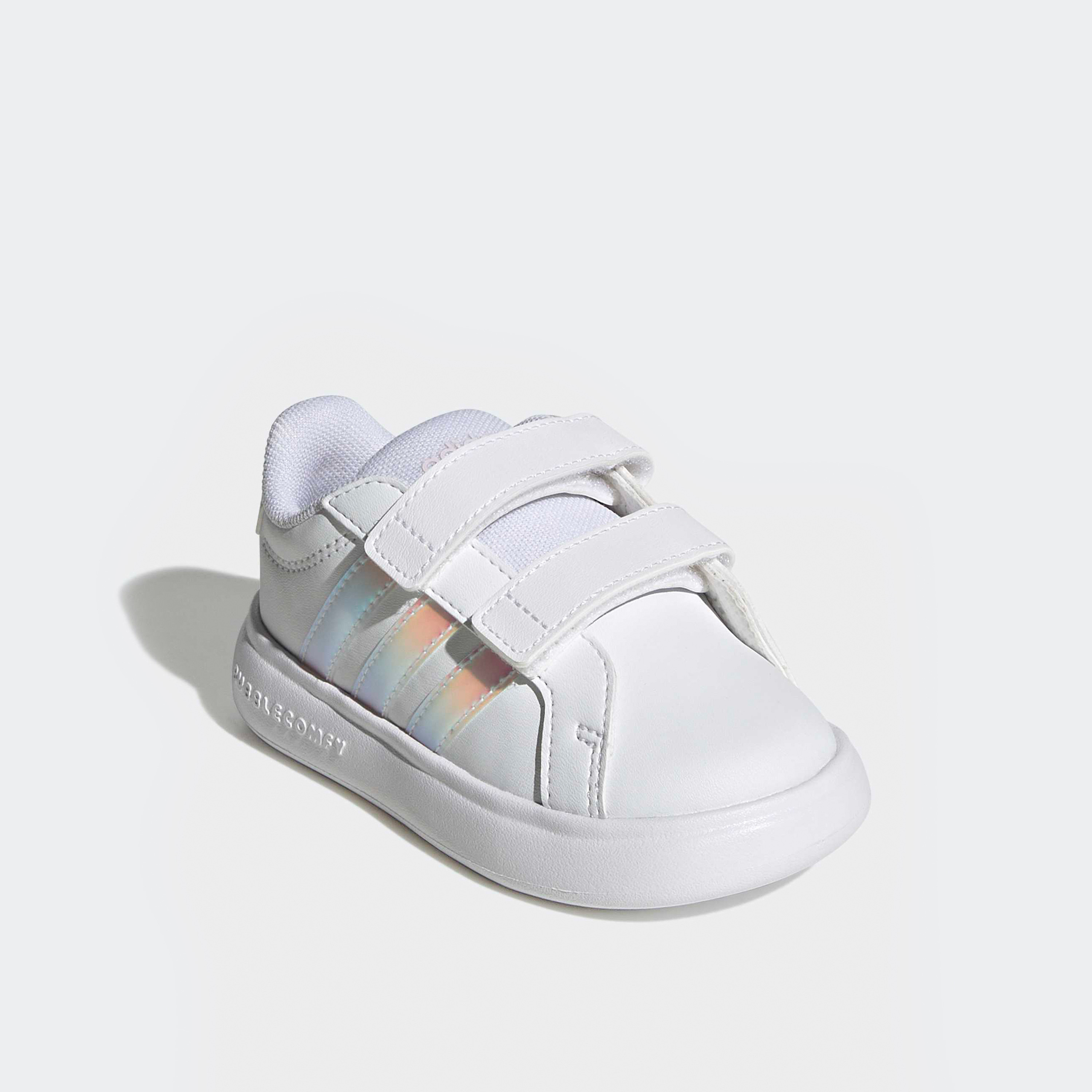 Adidas Grand Court 3.0 Bubble CF Sneakers with Hook & Loop Closure-baby-girls-shoes-closedshoes-image-1