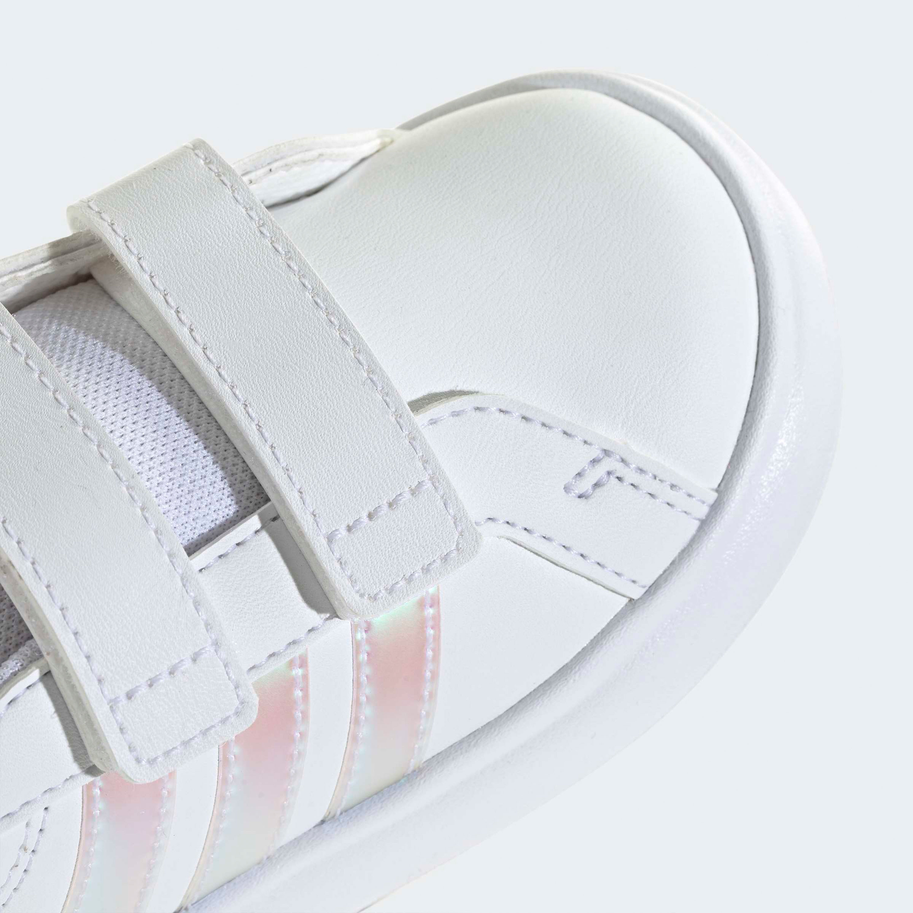 Adidas Grand Court 3.0 Bubble CF Sneakers with Hook & Loop Closure-baby-girls-shoes-closedshoes-image-8
