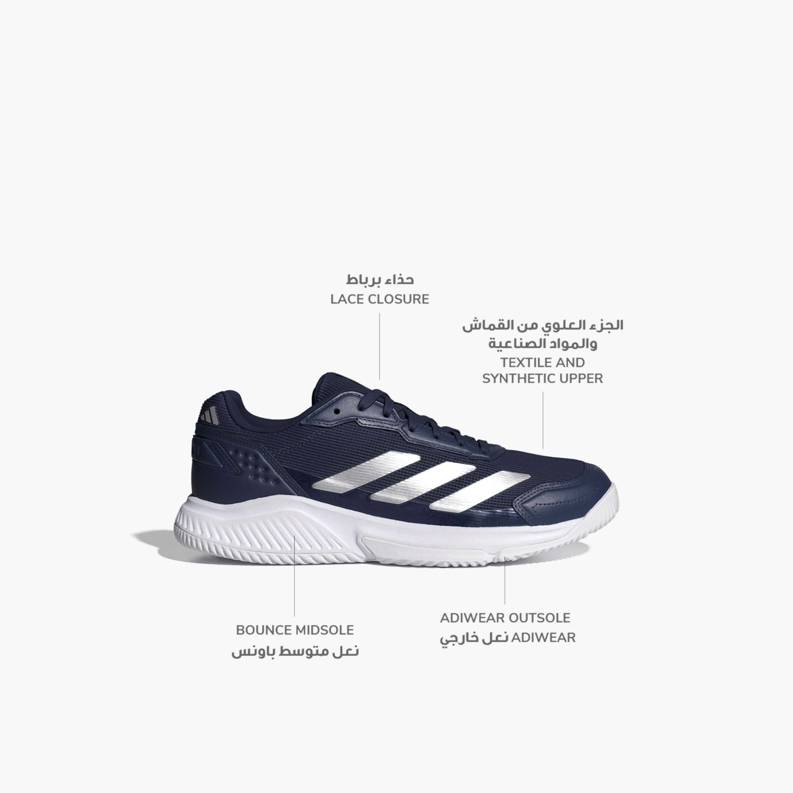 Adidas Men Courtquick Lace-Up Padel Sports Shoes-sports-men-shoes-image-2