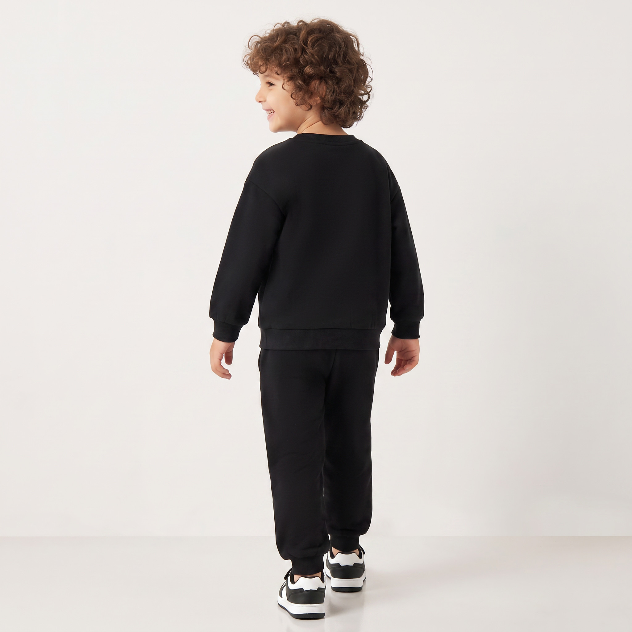 Minecraft Crew Neck Long Sleeves Sweatshirt and Joggers Set with Logo Print-boys-clothing-setsandcoords-image-4