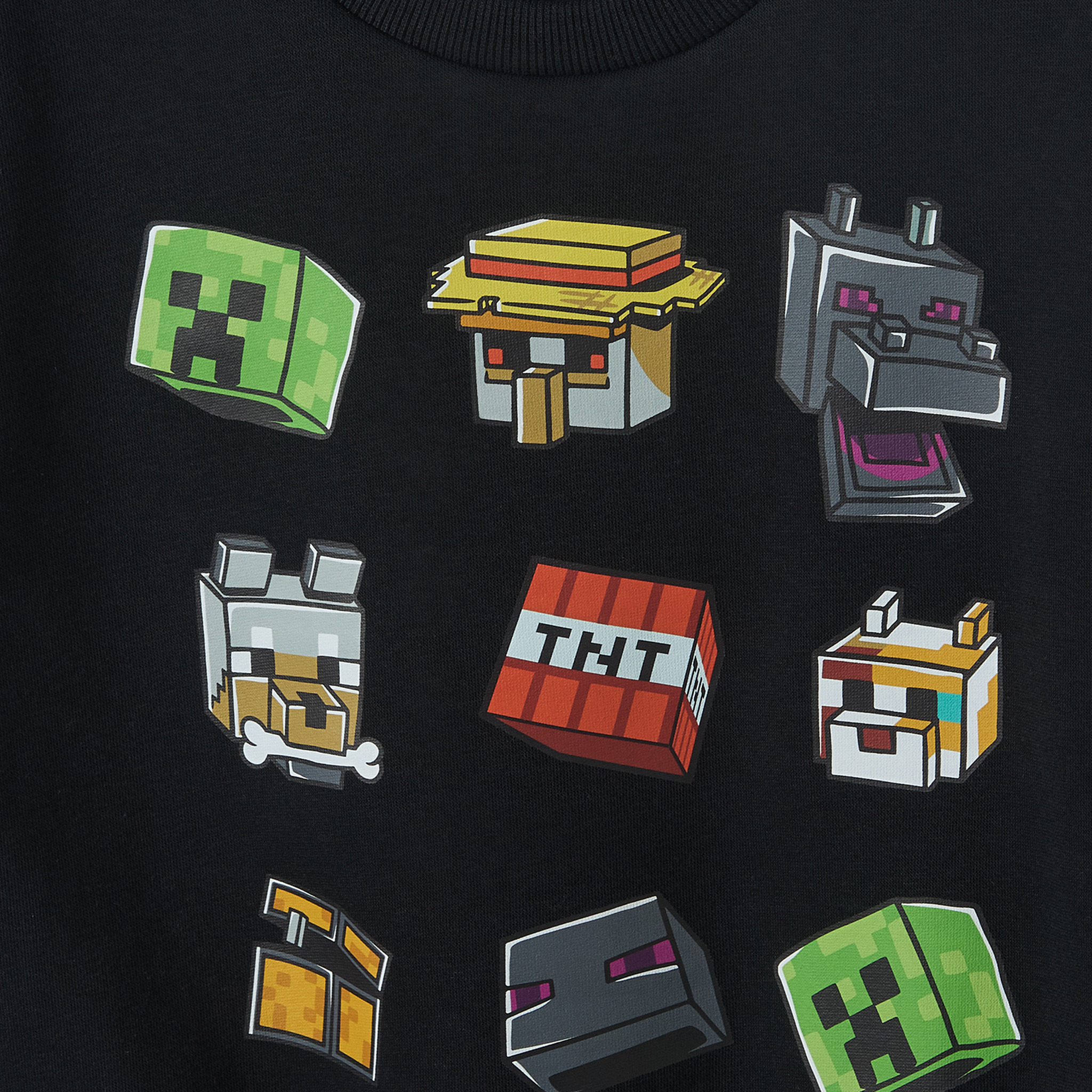 Minecraft Crew Neck Long Sleeves Sweatshirt and Joggers Set with Logo Print-boys-clothing-setsandcoords-image-5