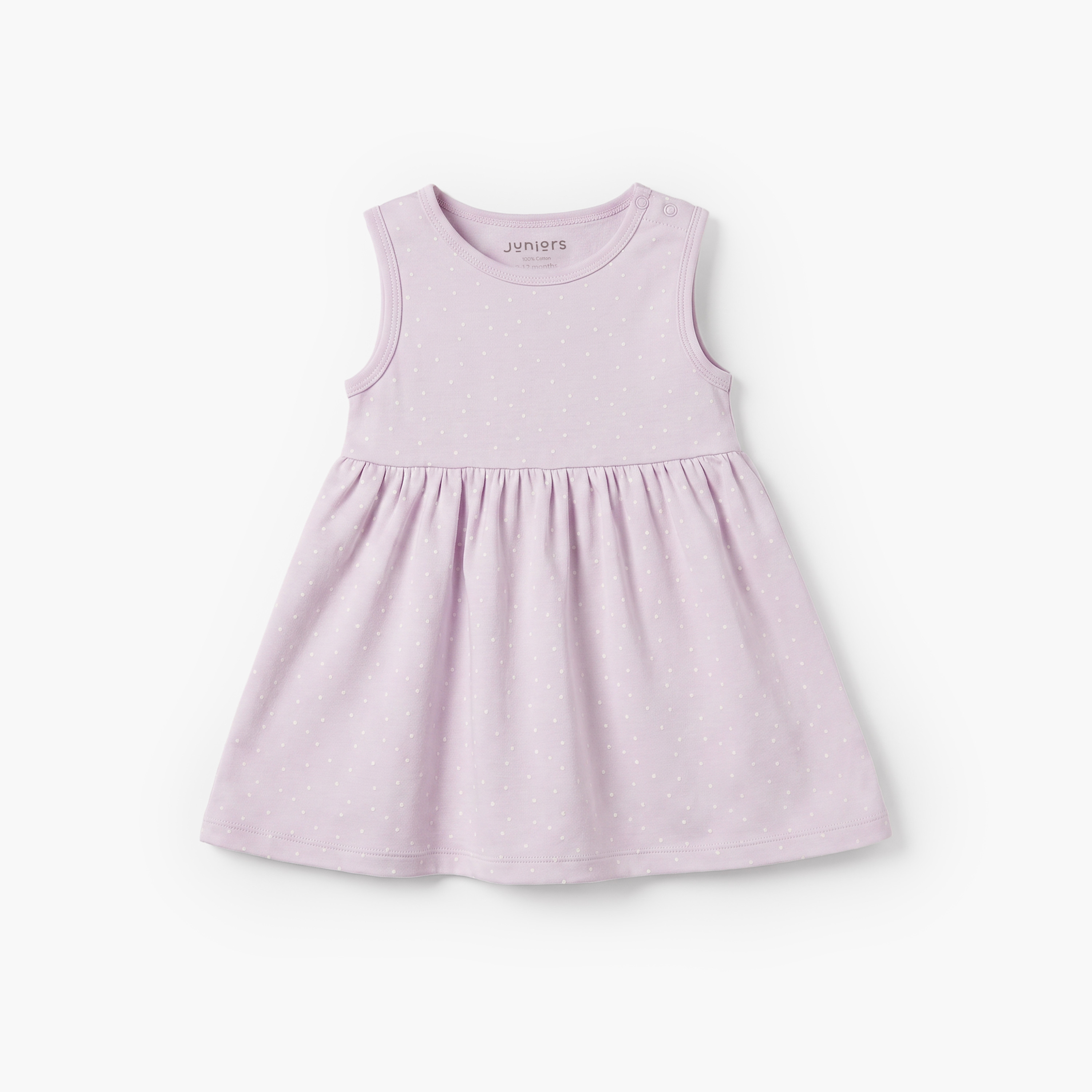 فساتين إيه لاين طول الركبة بياقة مستديرة وطبعات من جونيورز - عبوة من قطعتين-baby-girls-clothing-dressesandjumpsuits-image-3