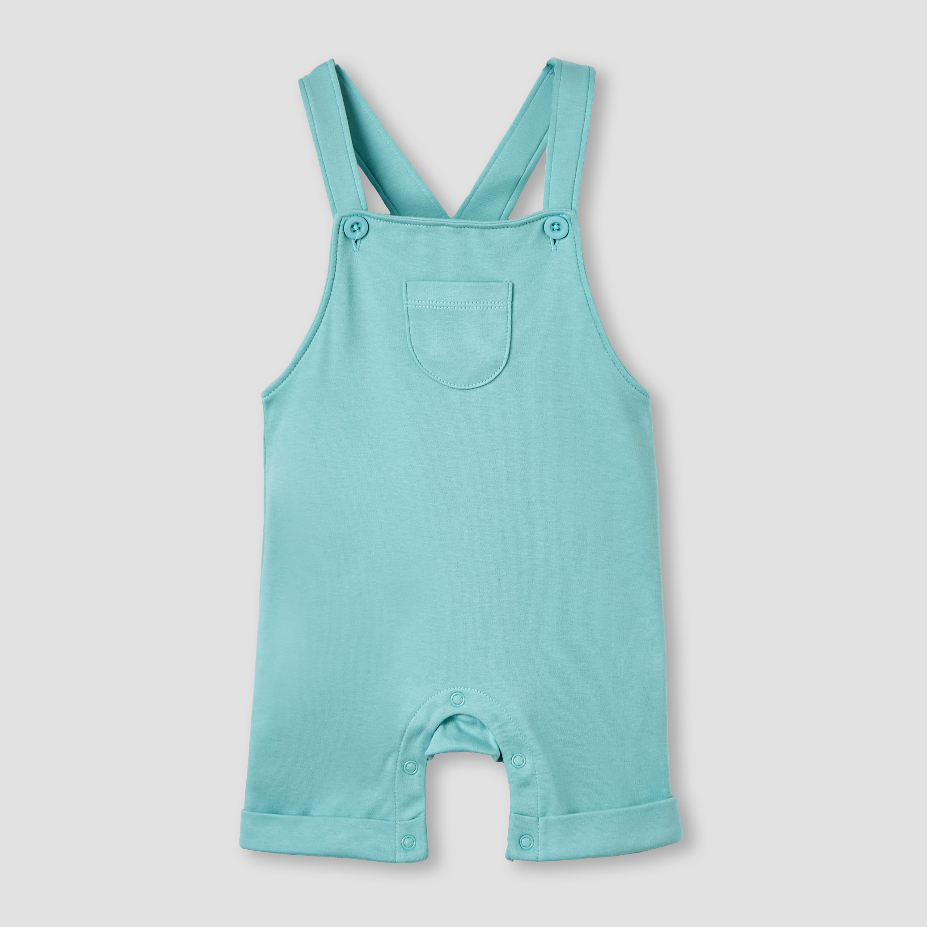 Juniors Crew Neck Short Sleeves Dungaree with Pocket-baby-boys-clothing-rompers-image-4