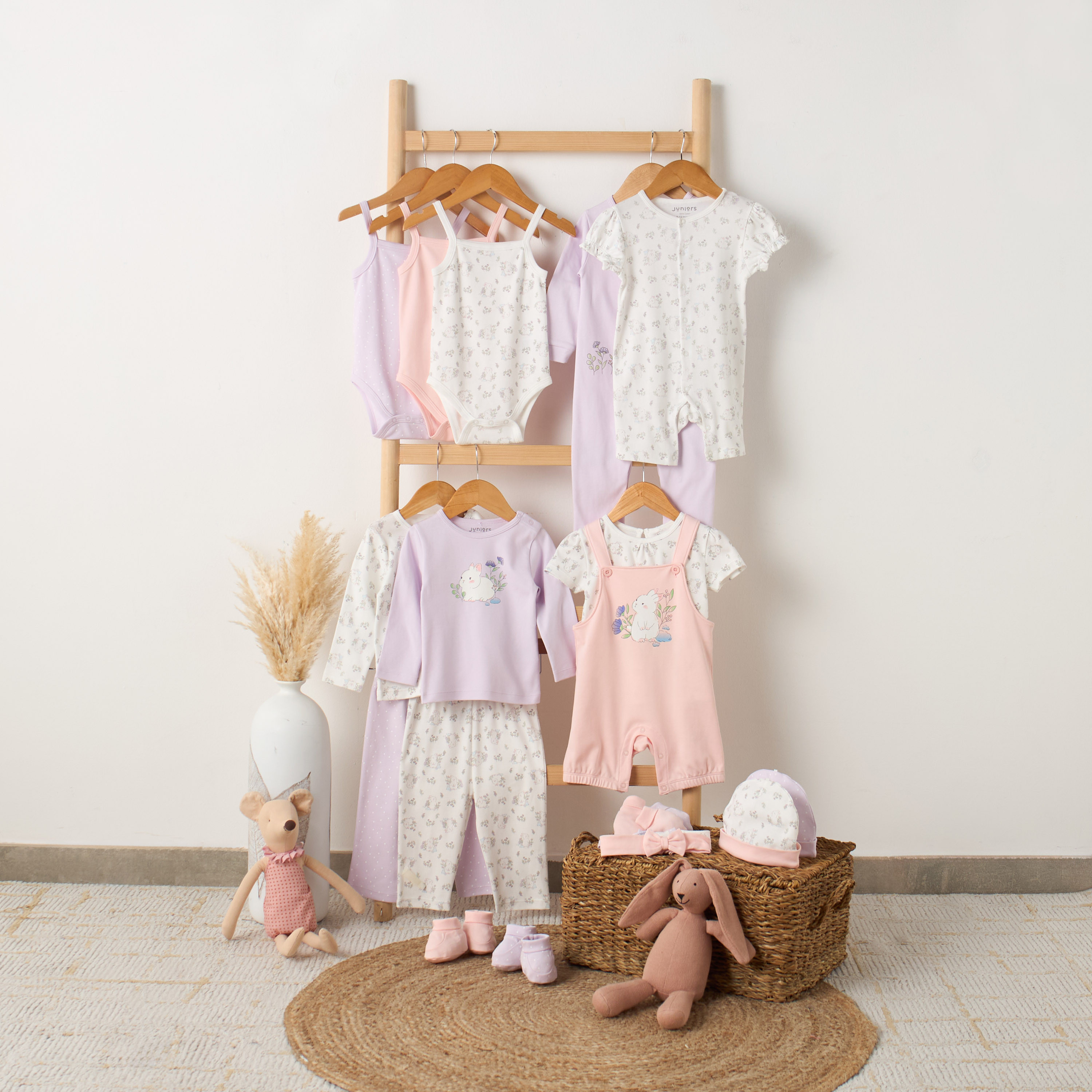 بيجاما قطن بياقة ضيقة وأكمام طويلة وطبعات طقمين من جونيورز-baby-girls-clothing-nightwear-pyjamasets-image-10