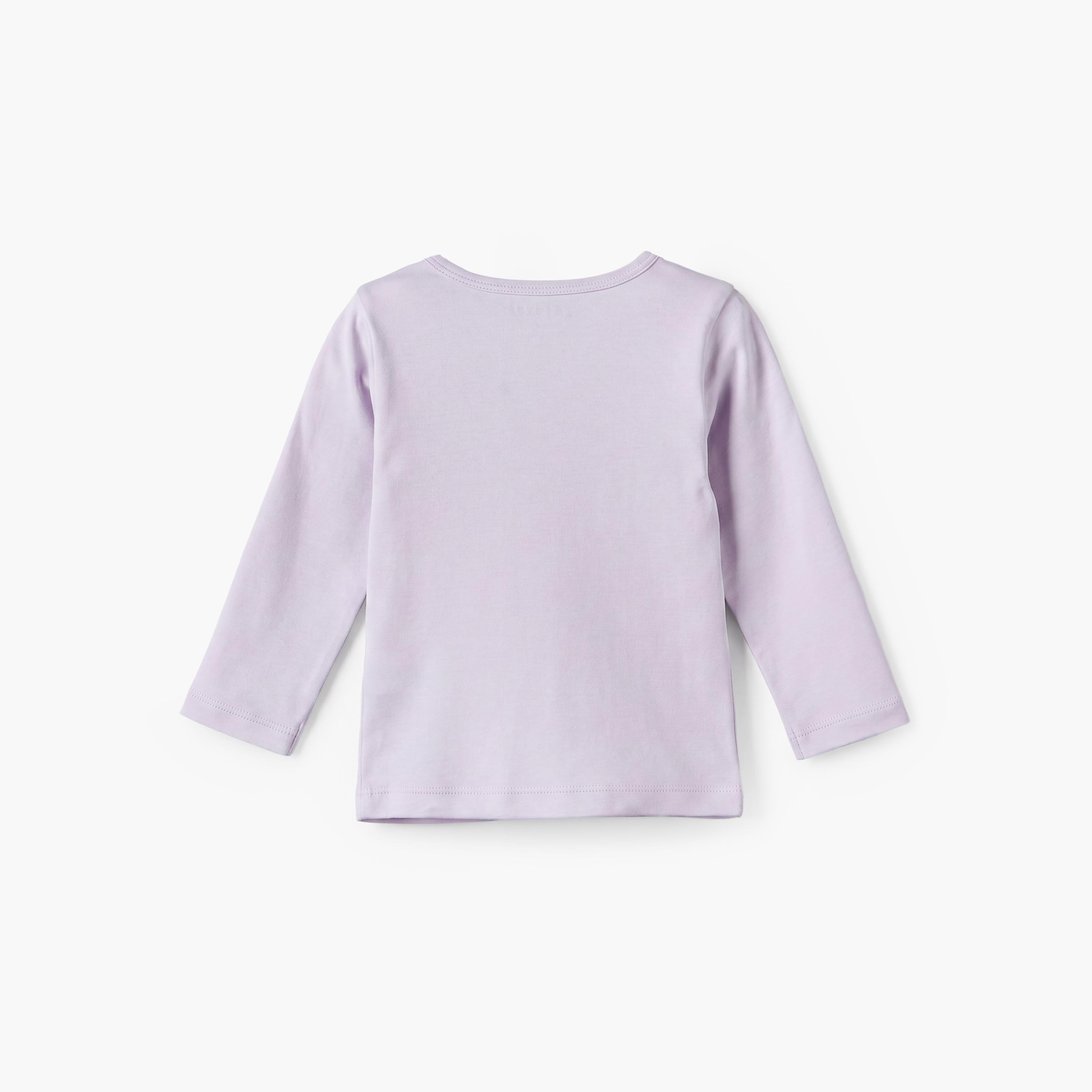 بيجاما قطن بياقة ضيقة وأكمام طويلة وطبعات طقمين من جونيورز-baby-girls-clothing-nightwear-pyjamasets-image-3
