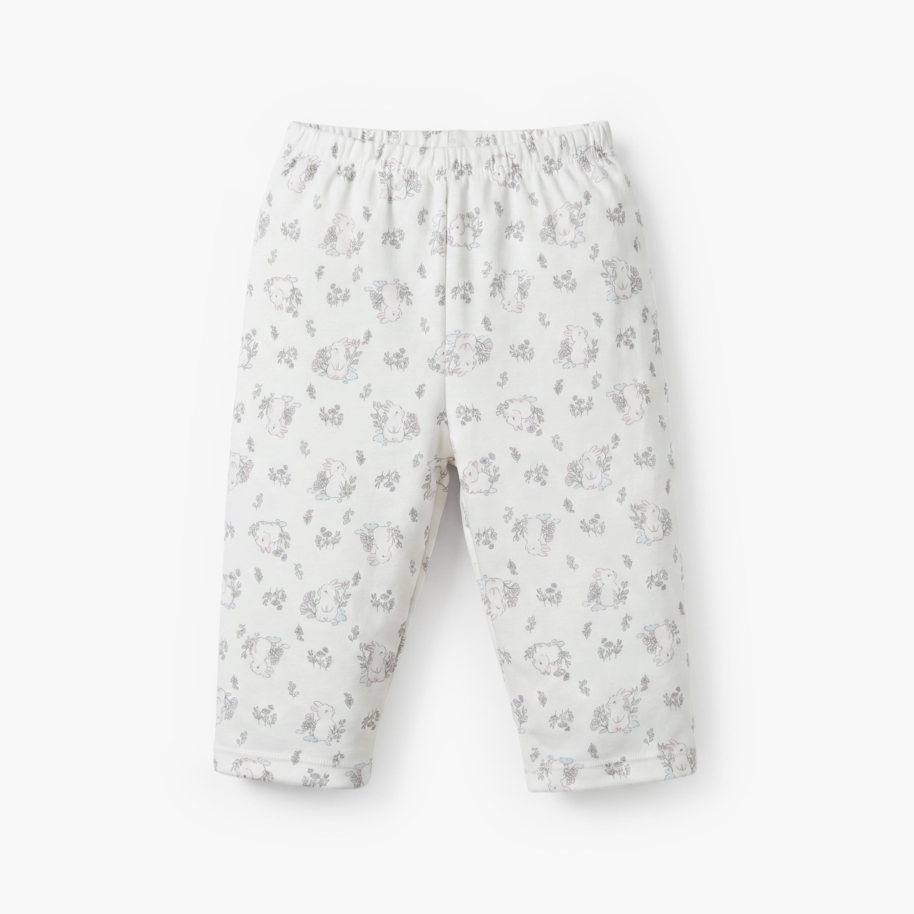 بيجاما قطن بياقة ضيقة وأكمام طويلة وطبعات طقمين من جونيورز-baby-girls-clothing-nightwear-pyjamasets-image-6