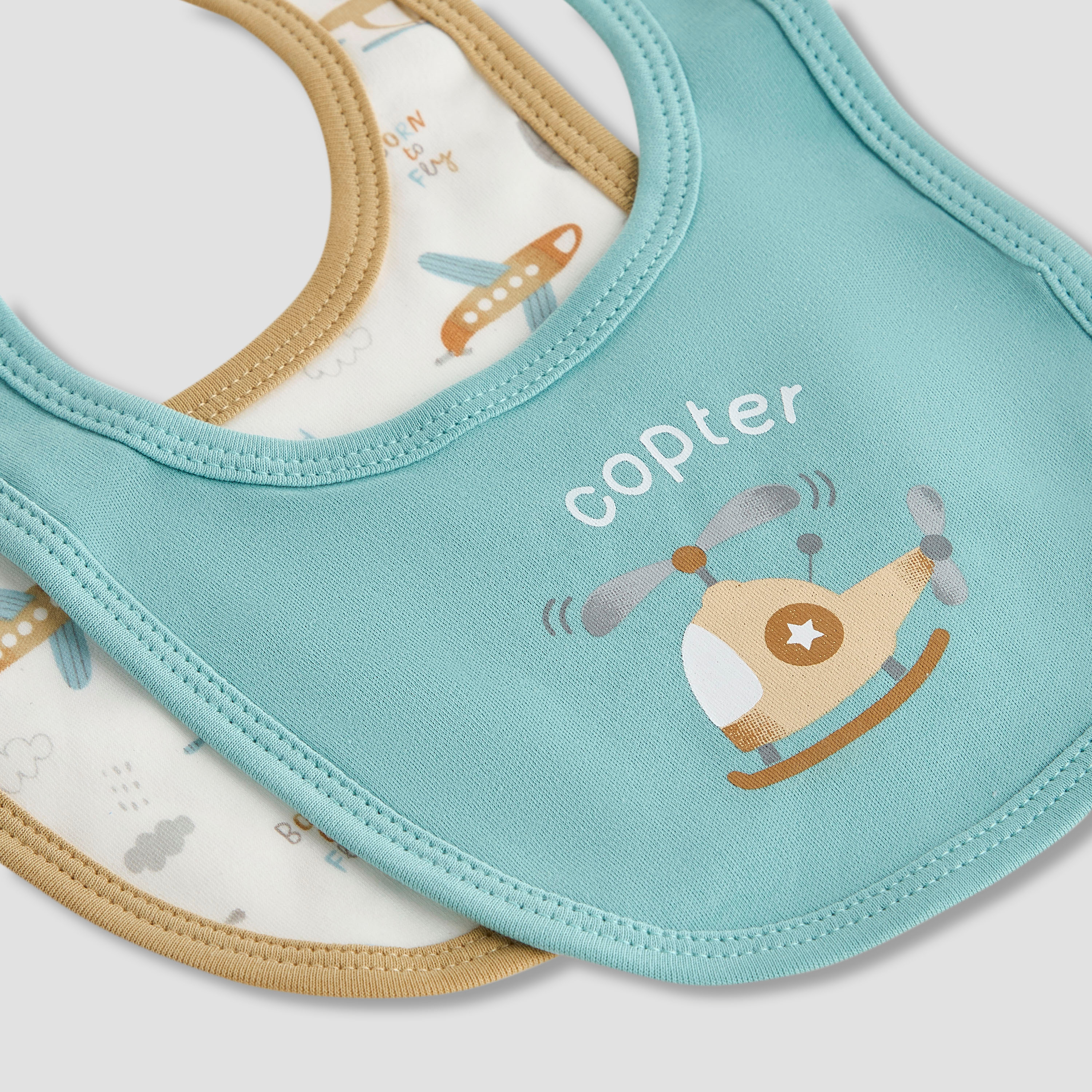 Pack of 2 Juniors Baby Bib with Print-baby-feeding-bibs-image-5