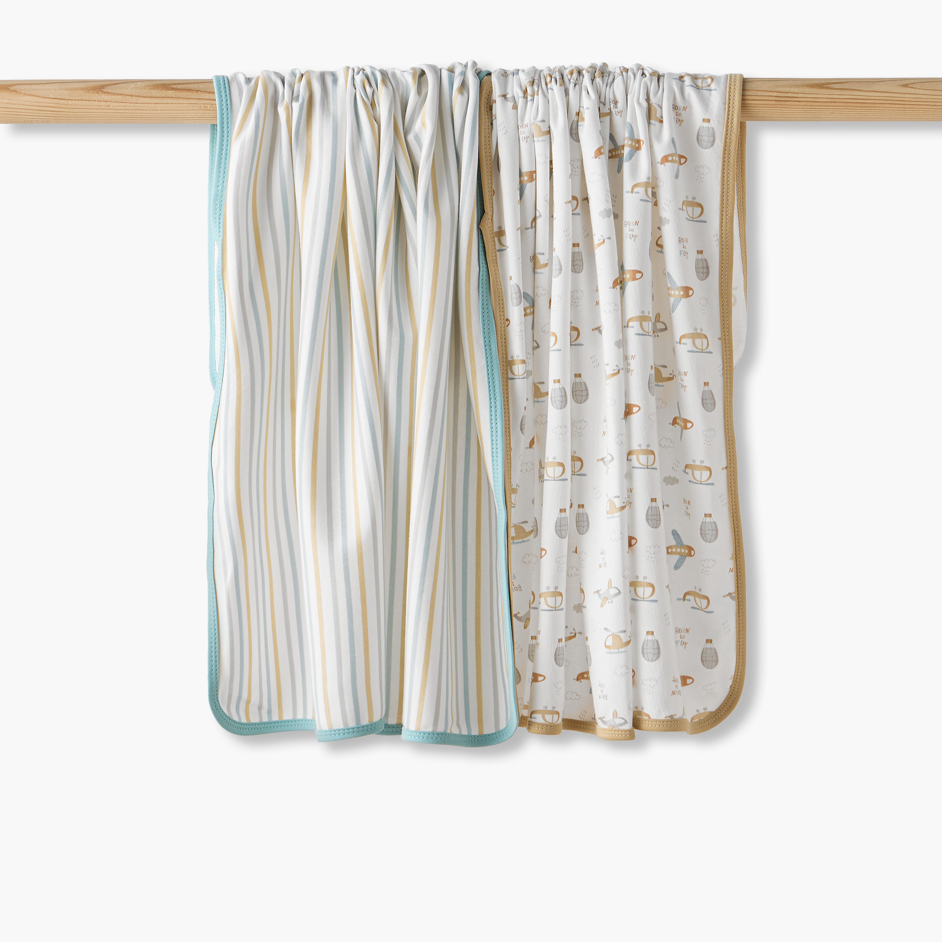 Pack of 2 Juniors Receiving Blanket with Print-baby-nursery-blanketsandswaddles-receivingblankets-image-1