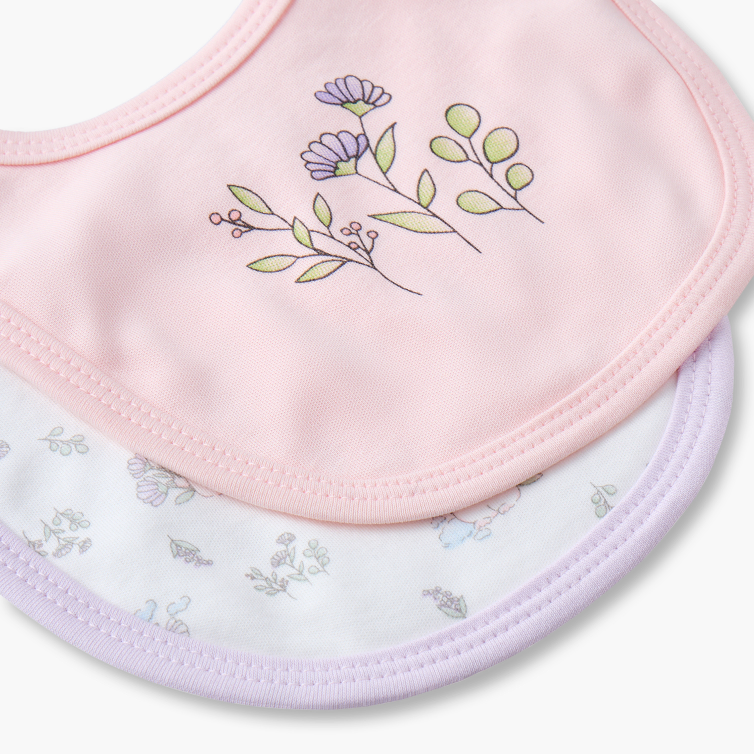 طقم مريلة أطفال بزر إغلاق من جونيورز - عبوة من قطعتين-baby-feeding-bibs-image-5
