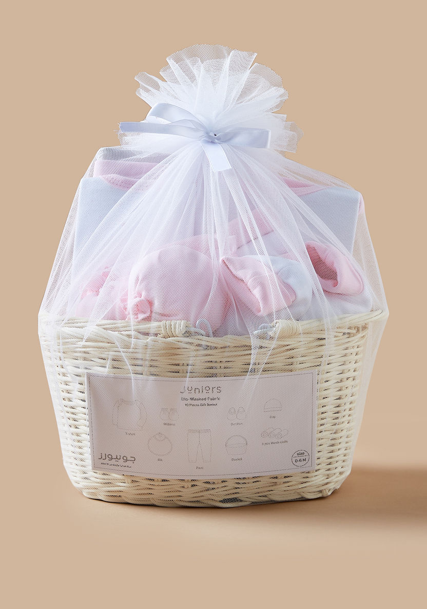 Juniors Teddy Bear Applique Detail 10-Piece Clothing Gift Basket Set-Clothes Sets-image-0