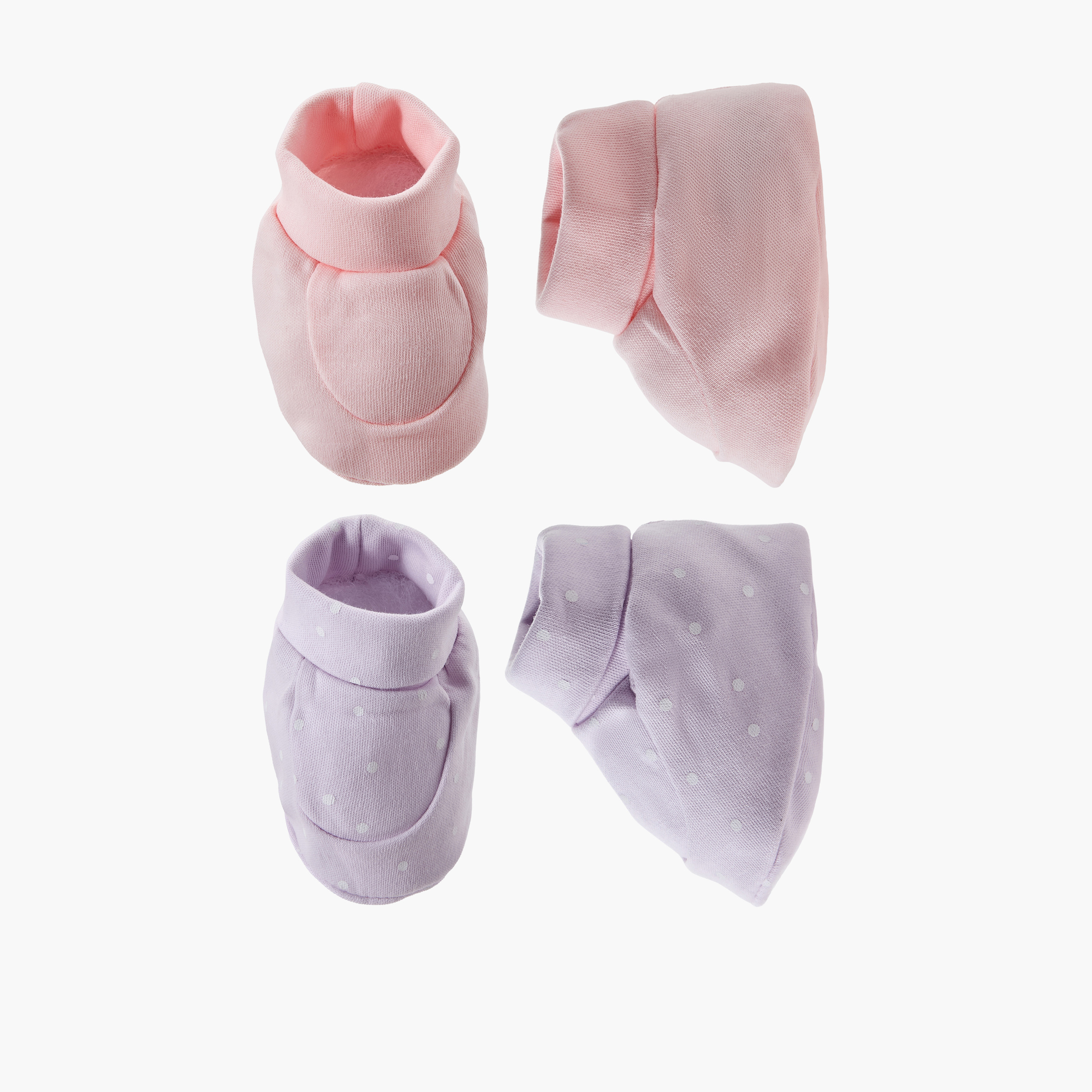Pack of 2 Juniors Booties with Assorted Design-baby-girls-shoes-booties-image-1