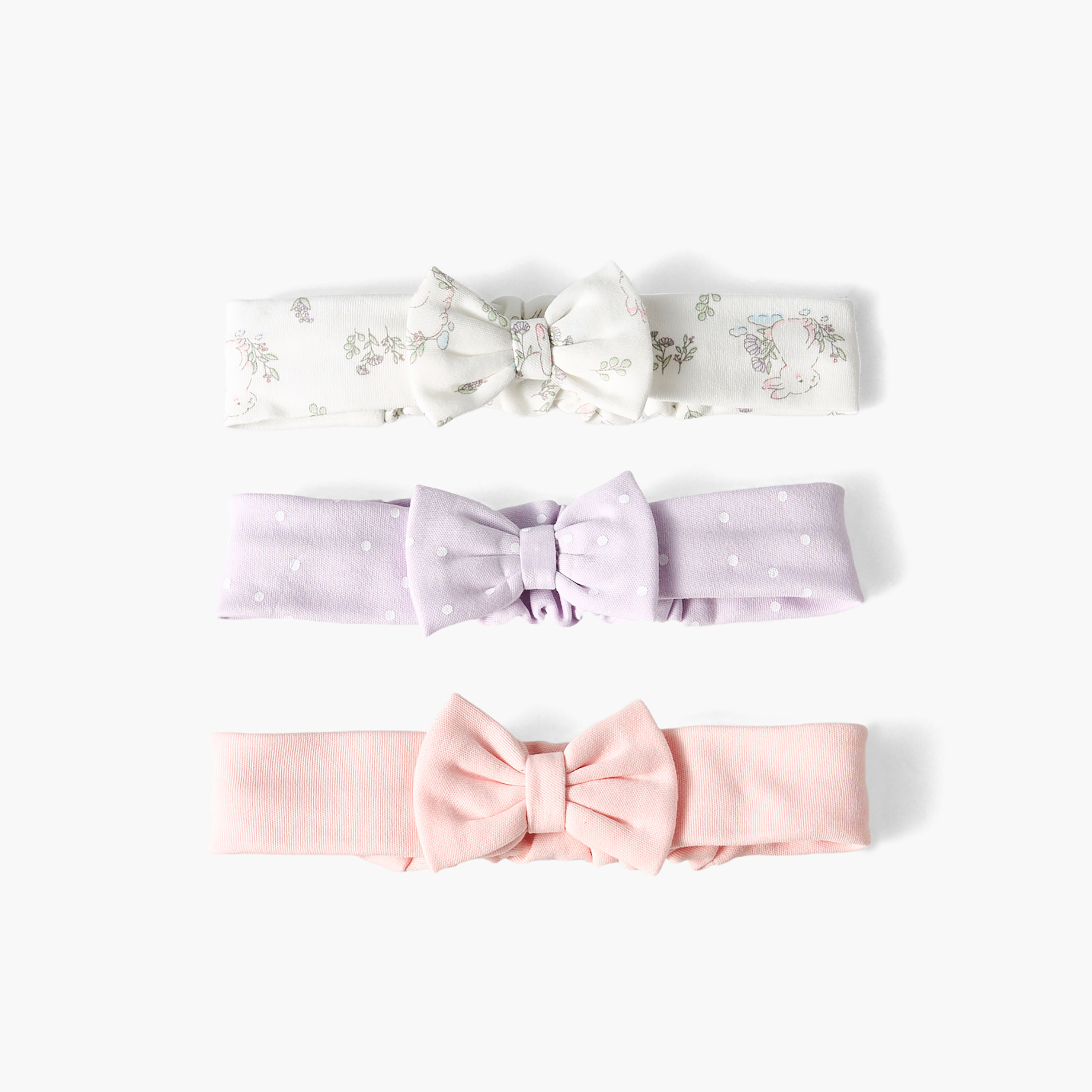 ربطات شعر مزينة بفيونكة من جونيورز - 3 قطع-baby-girls-accessories-hairaccessories-image-1