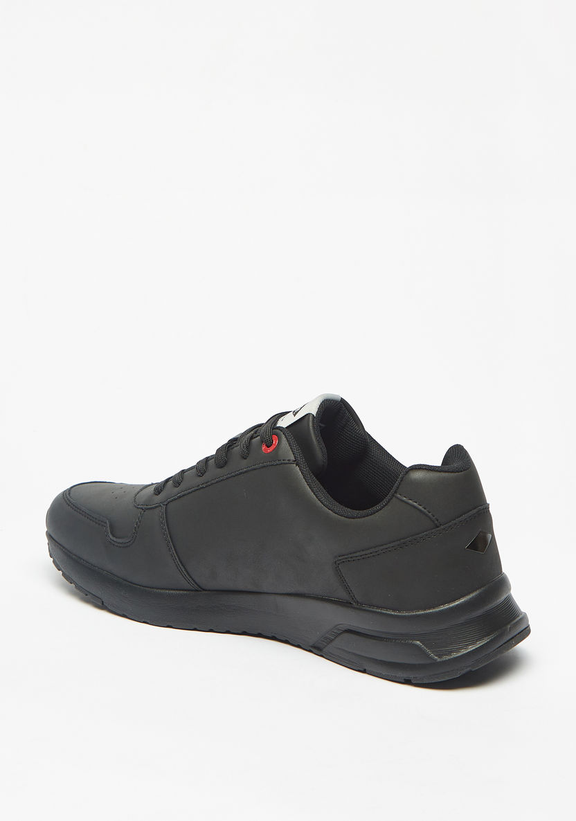 Lee Cooper Men's Monotone Sneakers with Lace-Up Closure-Men%27s Sneakers-image-2
