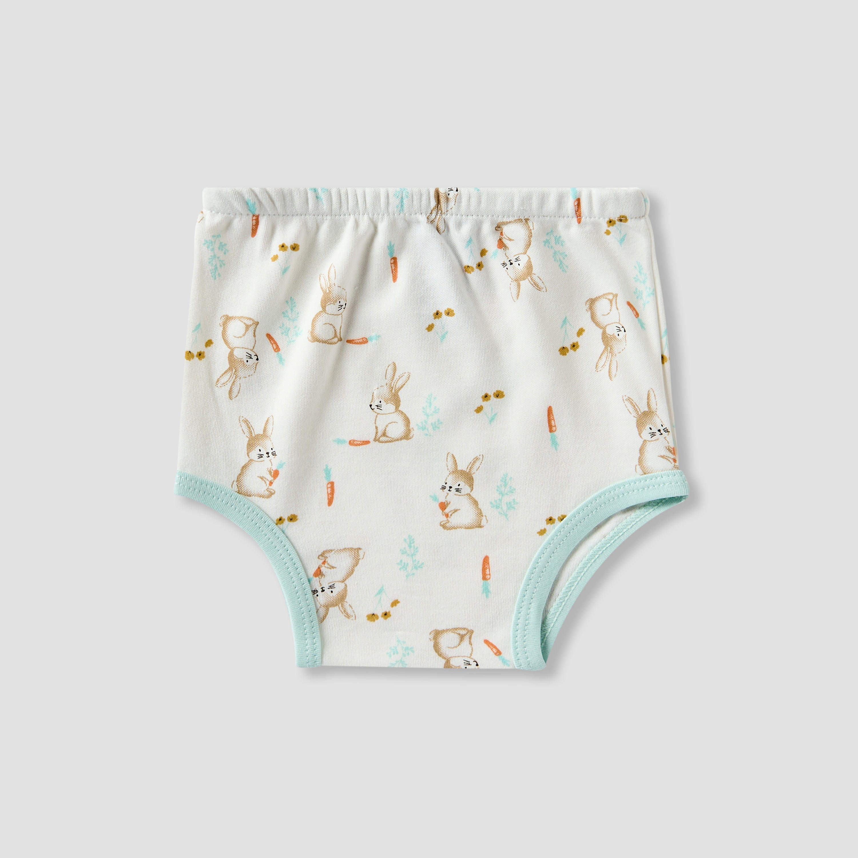 طقم هدايا للبنات 7 قطع - قطن ناعم - بودي سوت، مريلة، أبوات - بطبعات أرنب من جونيورز-baby-girls-clothing-setsandcoords-image-7