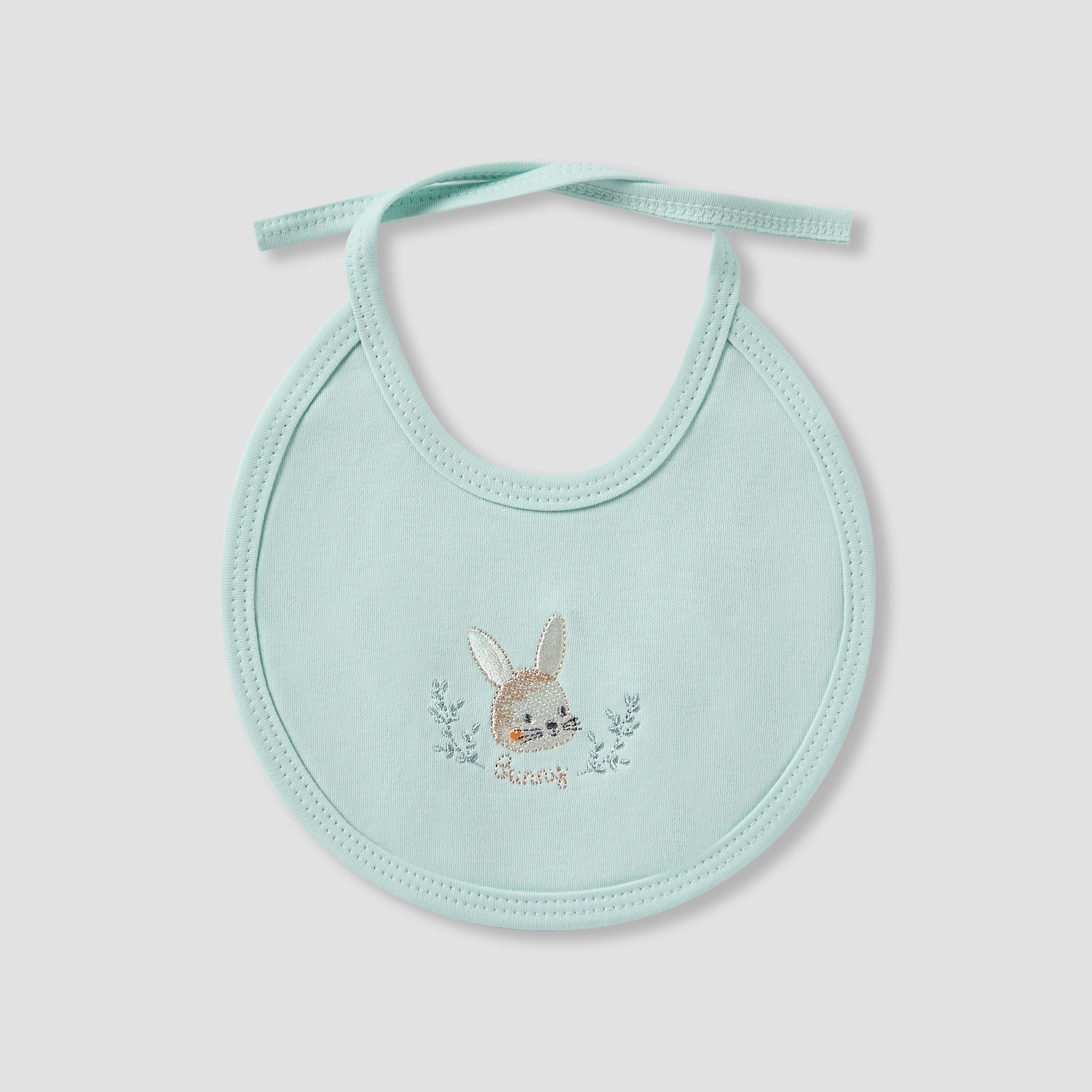 طقم هدايا للبنات 7 قطع - قطن ناعم - بودي سوت، مريلة، أبوات - بطبعات أرنب من جونيورز-baby-girls-clothing-setsandcoords-image-5