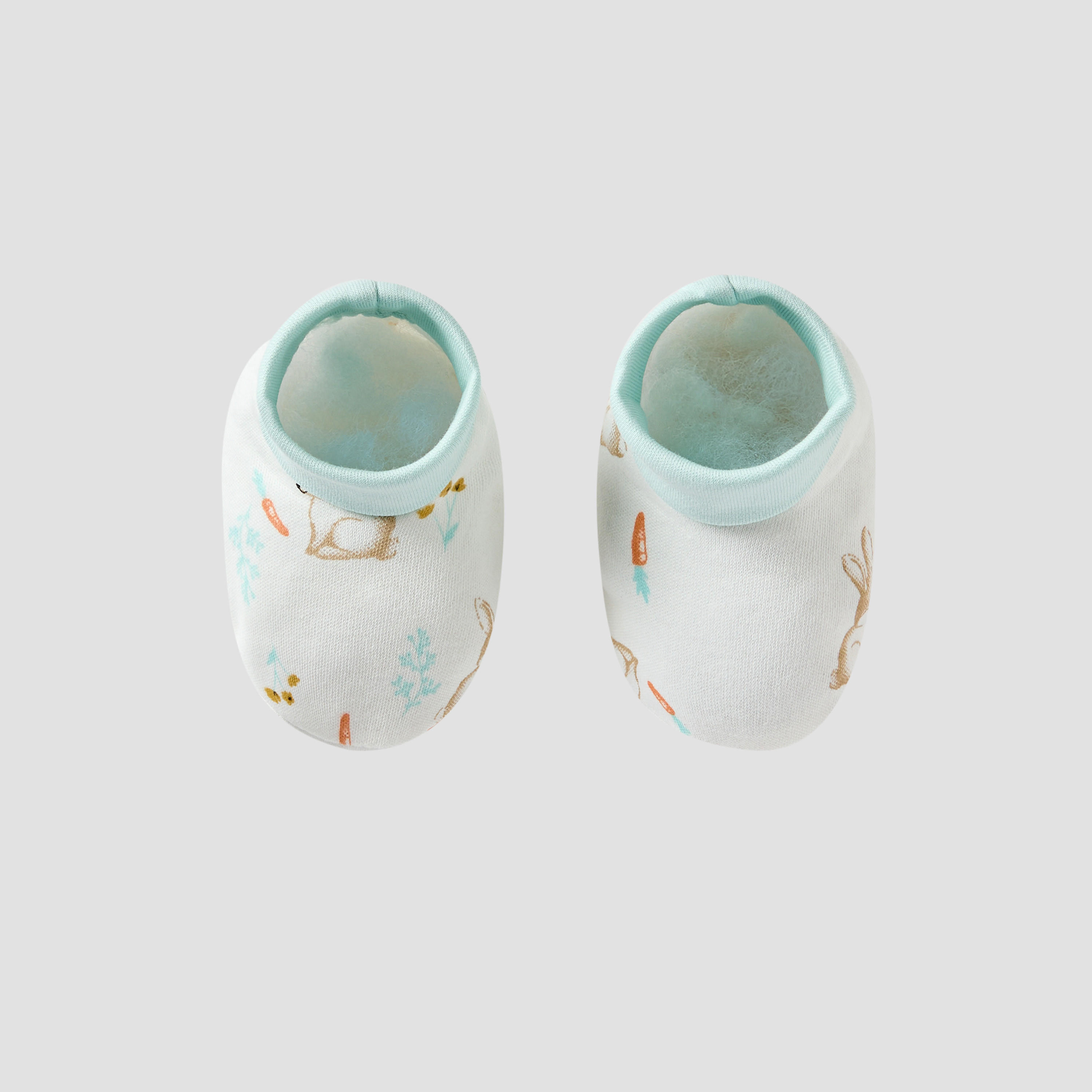 طقم هدايا للبنات 7 قطع - قطن ناعم - بودي سوت، مريلة، أبوات - بطبعات أرنب من جونيورز-baby-girls-clothing-setsandcoords-image-4