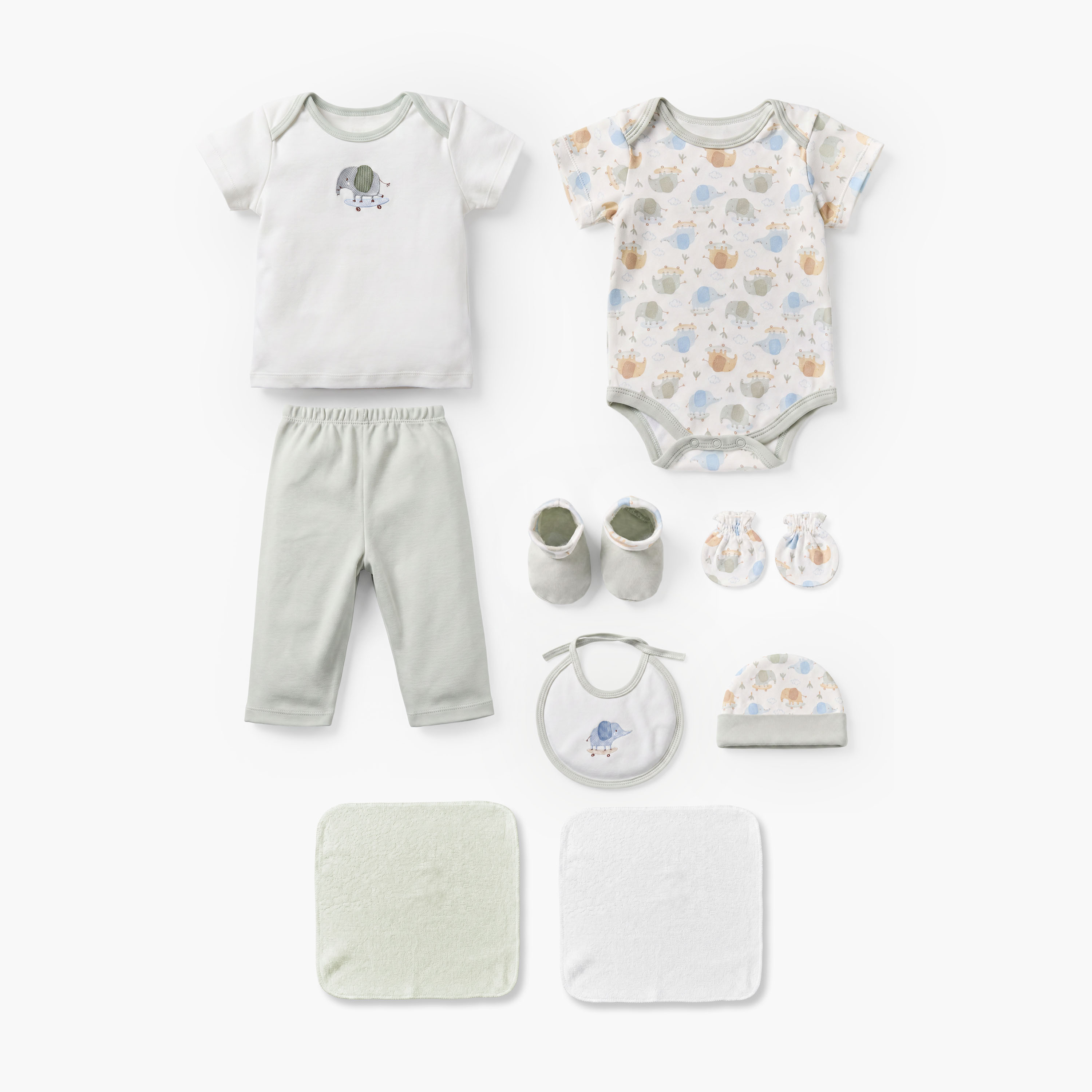 طقم ملابس 9 قطع بطبعات فيل للمواليد الجدد-baby-boys-clothing-setsandcoords-image-2