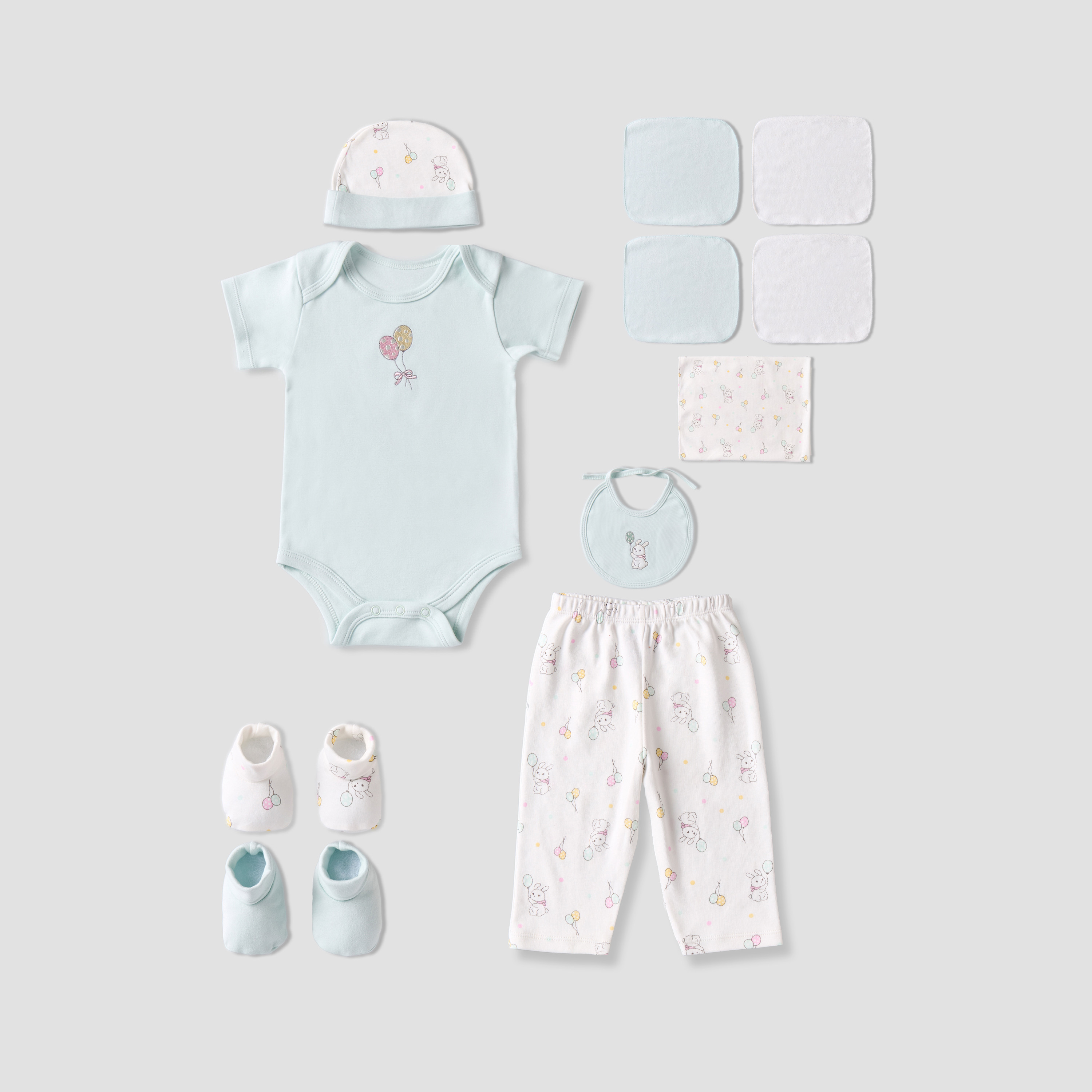 Set of 12 Juniors Clothing Gift Set with Bunny Print-baby-girls-clothing-setsandcoords-image-2