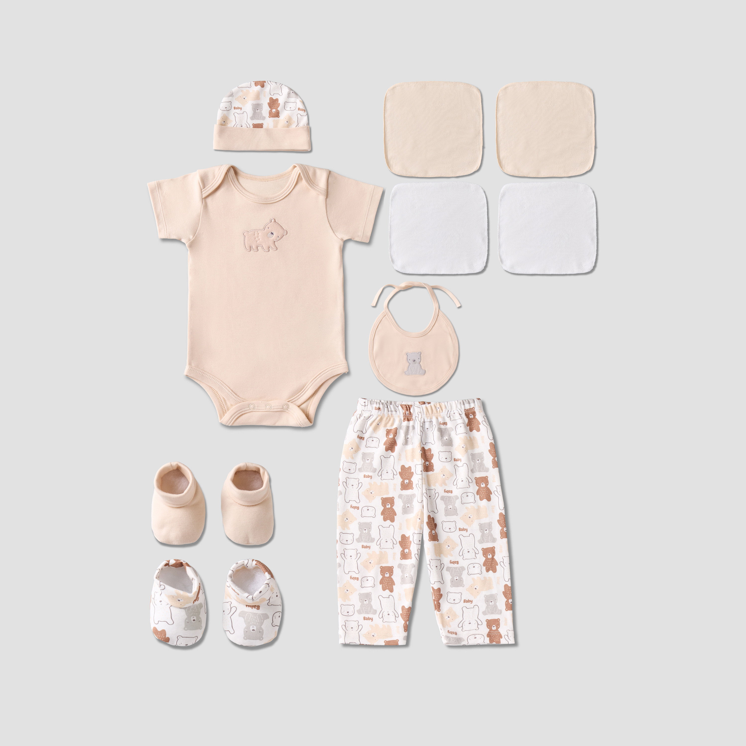 Set of 12 Juniors Clothing Gift Set with Bear Print-baby-boys-clothing-setsandcoords-image-2