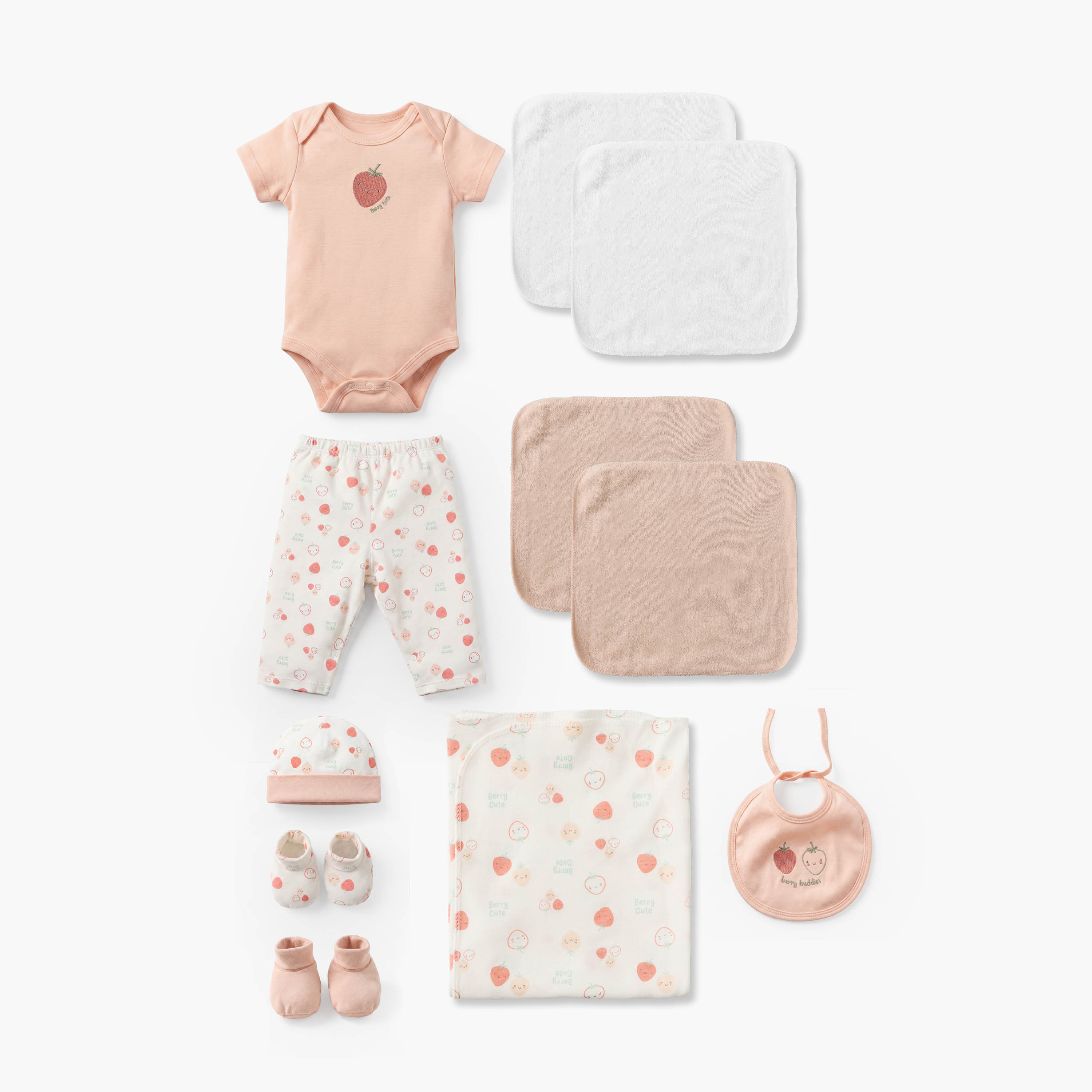 Set of 12 Juniors Clothing Gift Set with Strawberry Print-baby-girls-clothing-setsandcoords-image-2