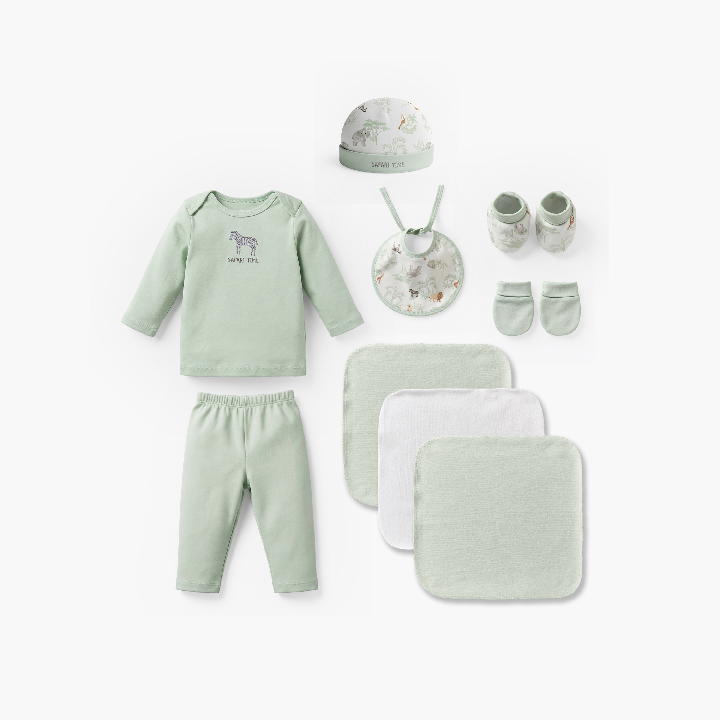 طقم هدايا ملابس بطبعات من جونيورز - طقم من 10 قطع-baby-boys-clothing-setsandcoords-image-2
