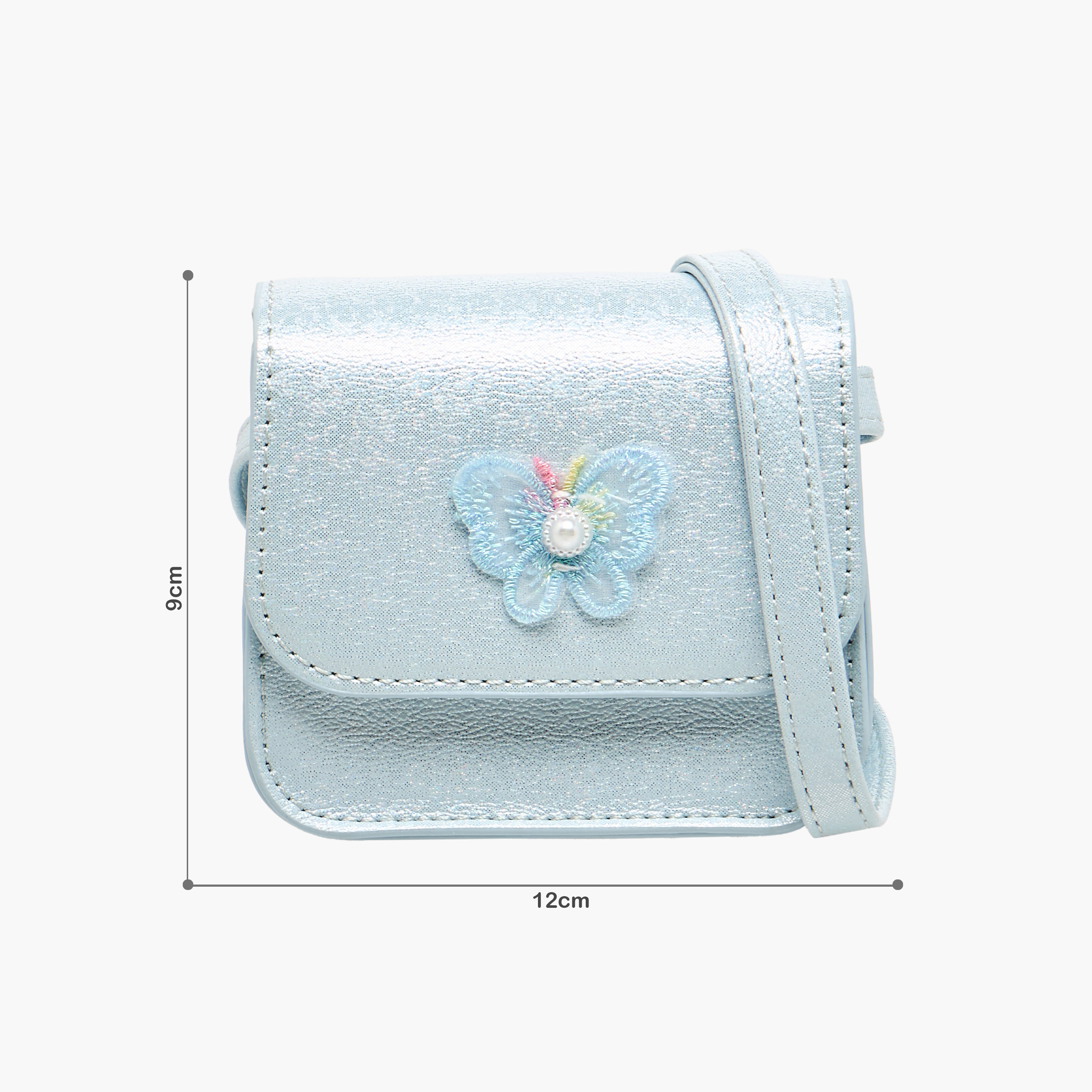 Flora Bella Butterfly Applique Crossbody Bag with Chain Strap-girls-accessories-bags-image-2