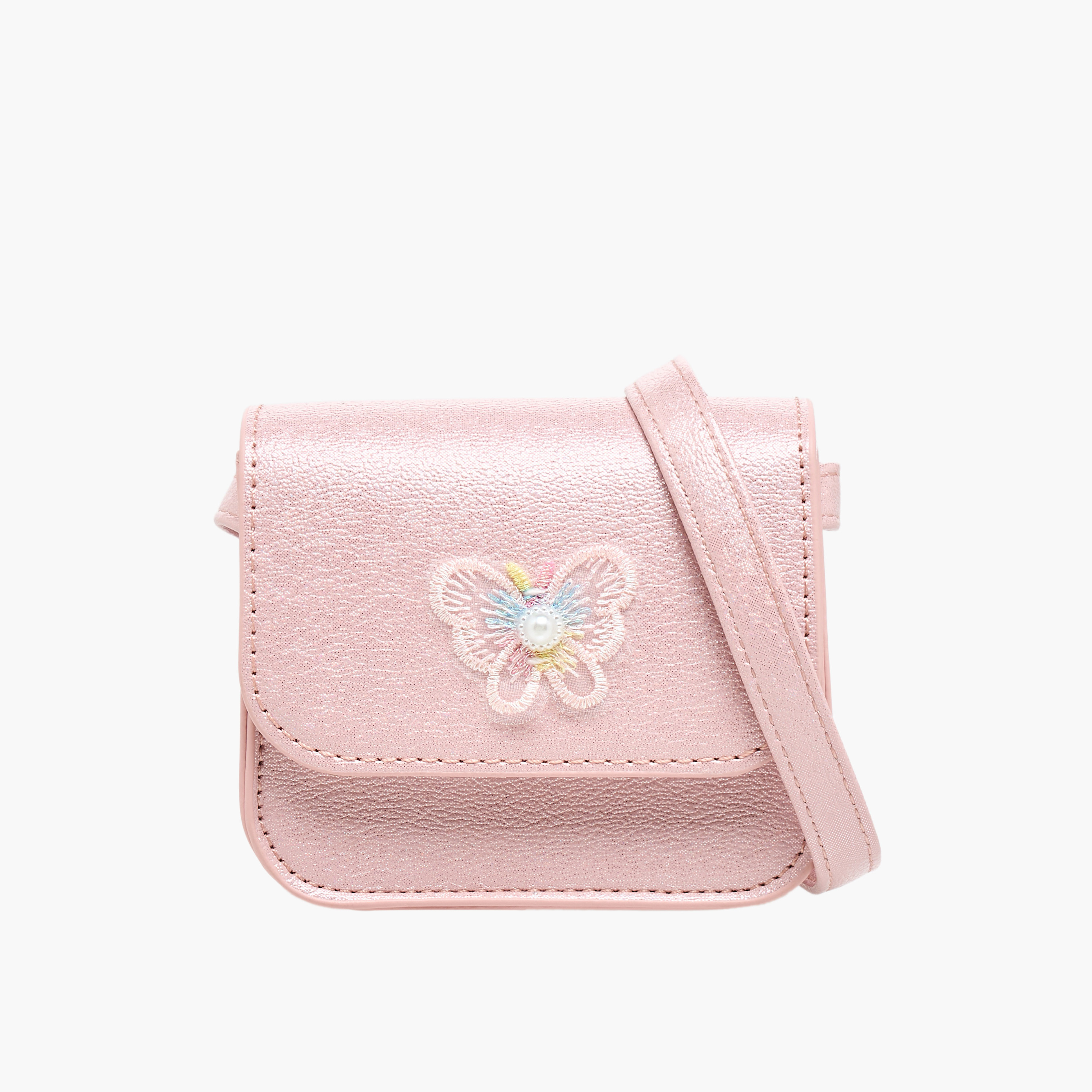 Flora Bella Butterfly Applique Crossbody Bag with Chain Strap-girls-accessories-bags-image-1