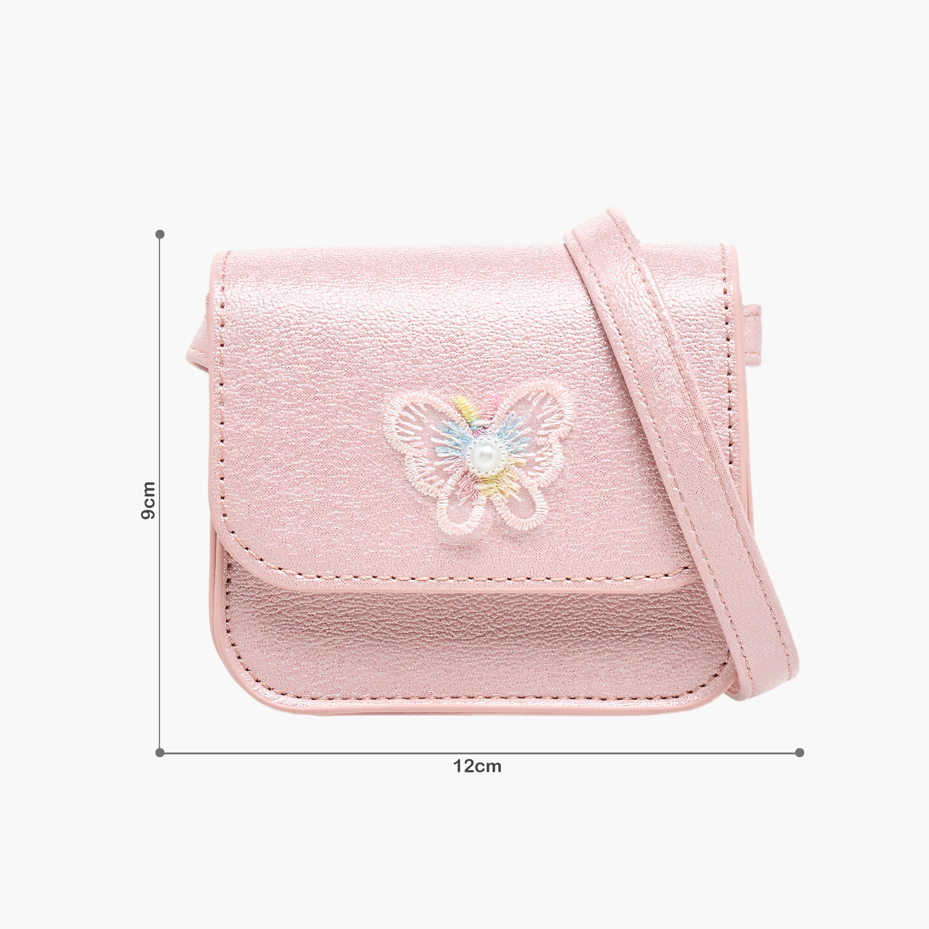 Flora Bella Butterfly Applique Crossbody Bag with Chain Strap-girls-accessories-bags-image-2