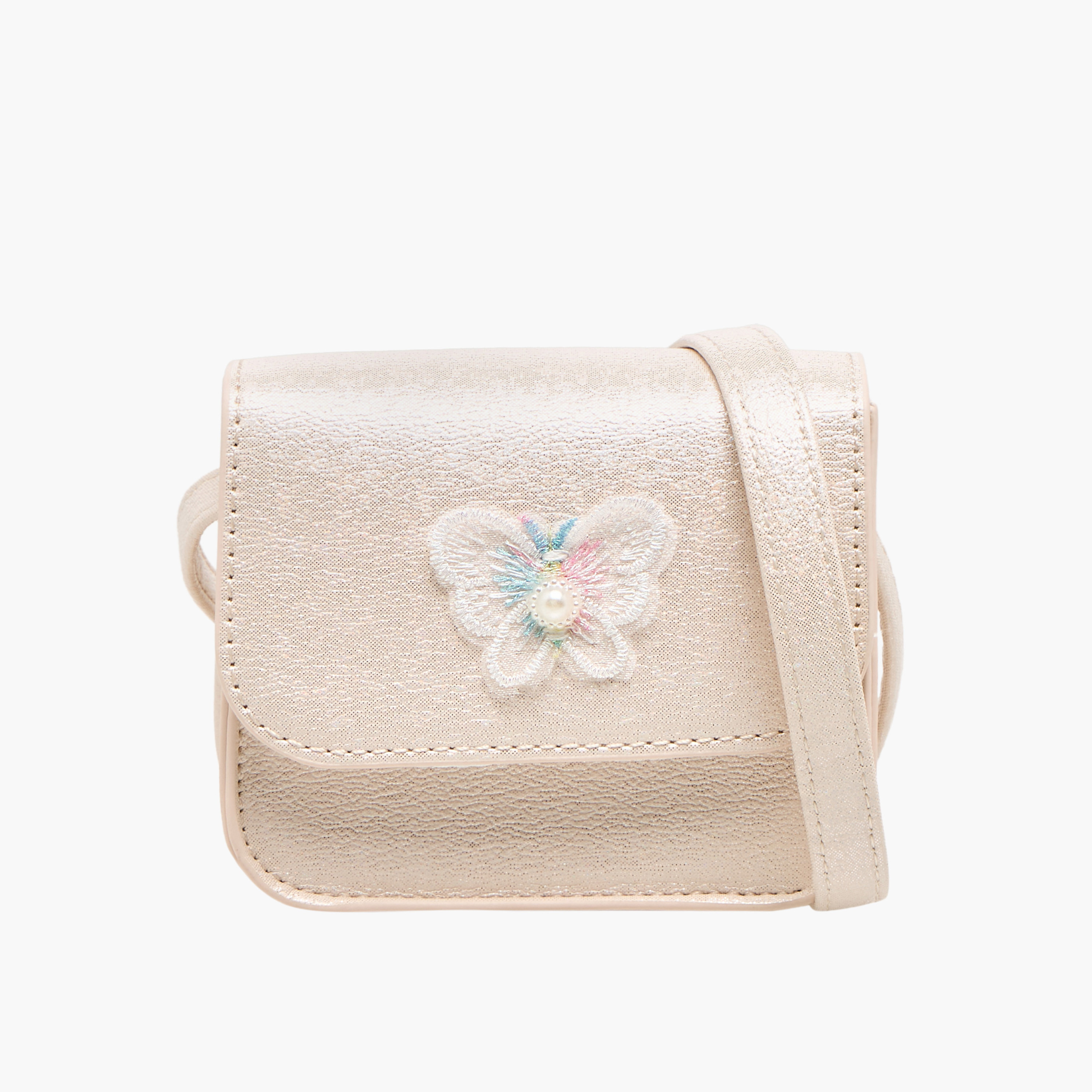 شنطة كروس بودي بحزام وزينة فراشة من فلورا بيلا-girls-accessories-bags-image-1
