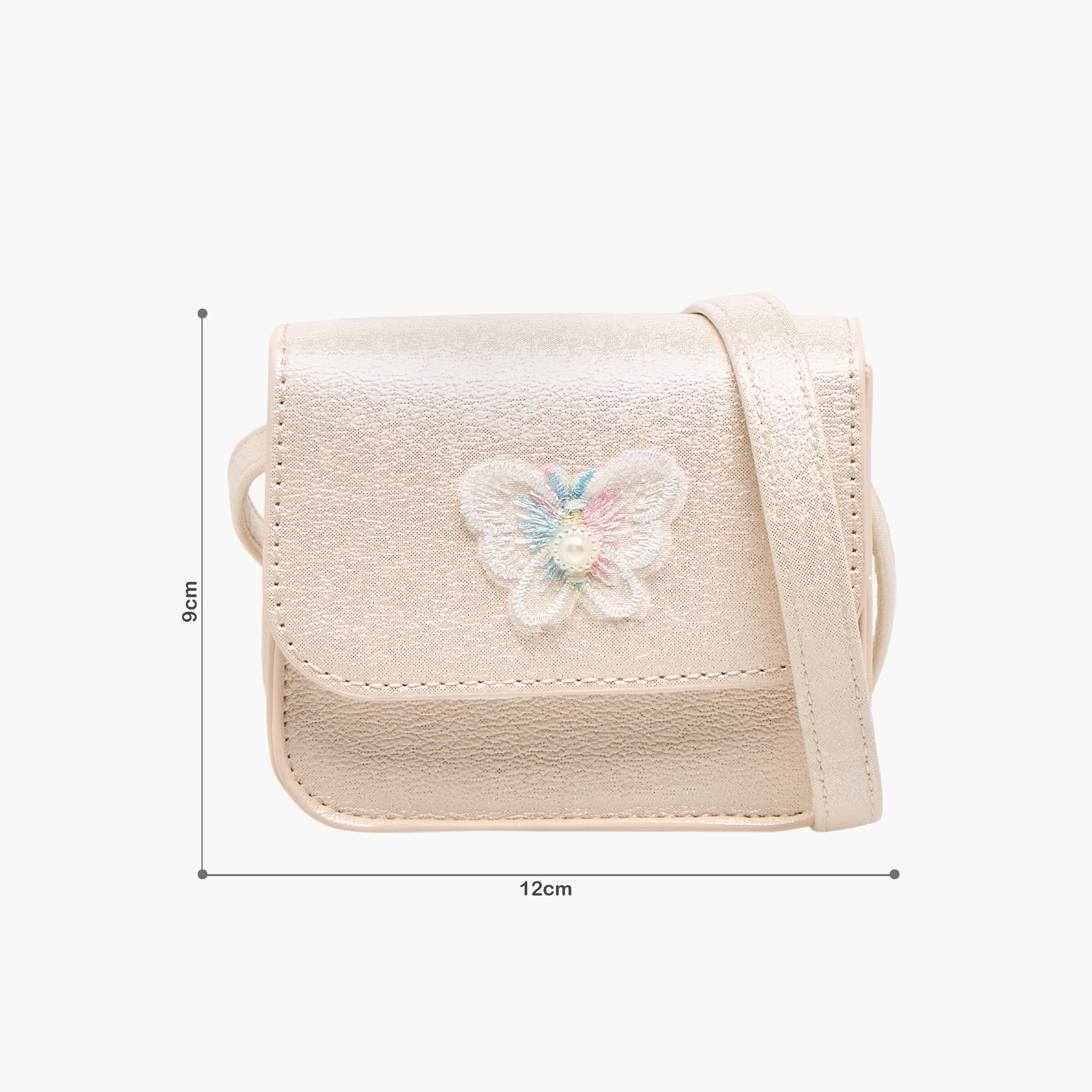 شنطة كروس بودي بحزام وزينة فراشة من فلورا بيلا-girls-accessories-bags-image-2