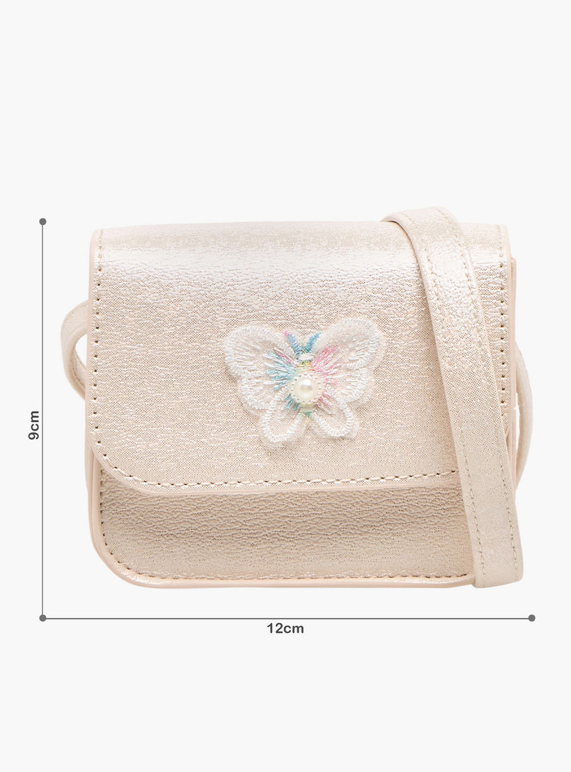 شنطة كروس بودي بحزام وزينة فراشة من فلورا بيلا-girls-accessories-bags-image-2
