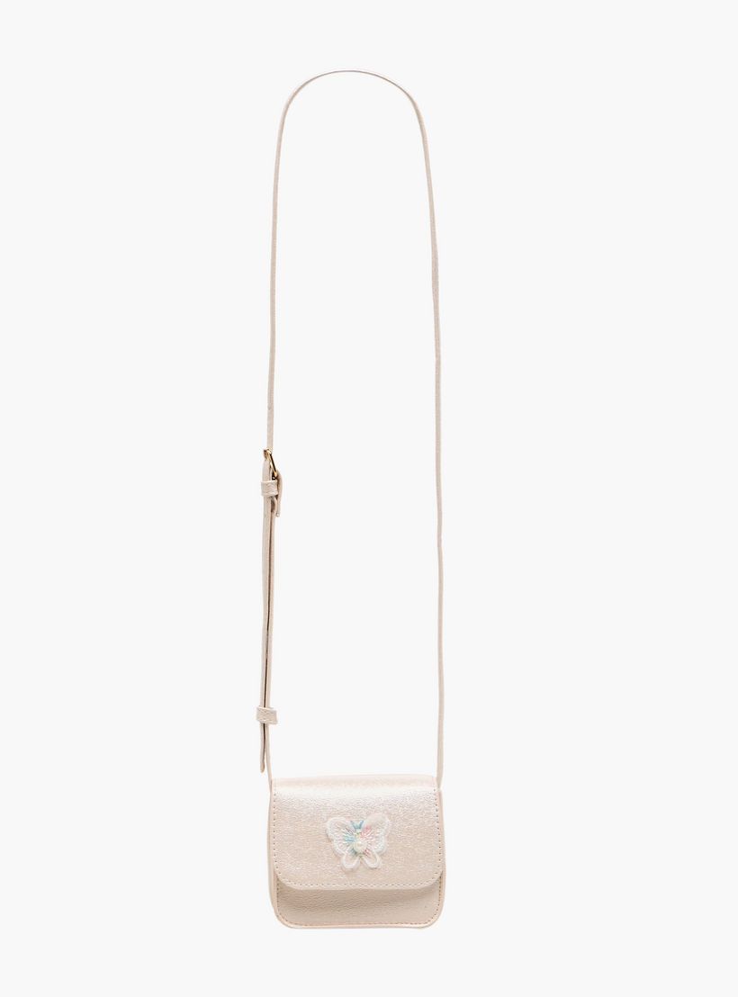 شنطة كروس بودي بحزام وزينة فراشة من فلورا بيلا-girls-accessories-bags-image-3