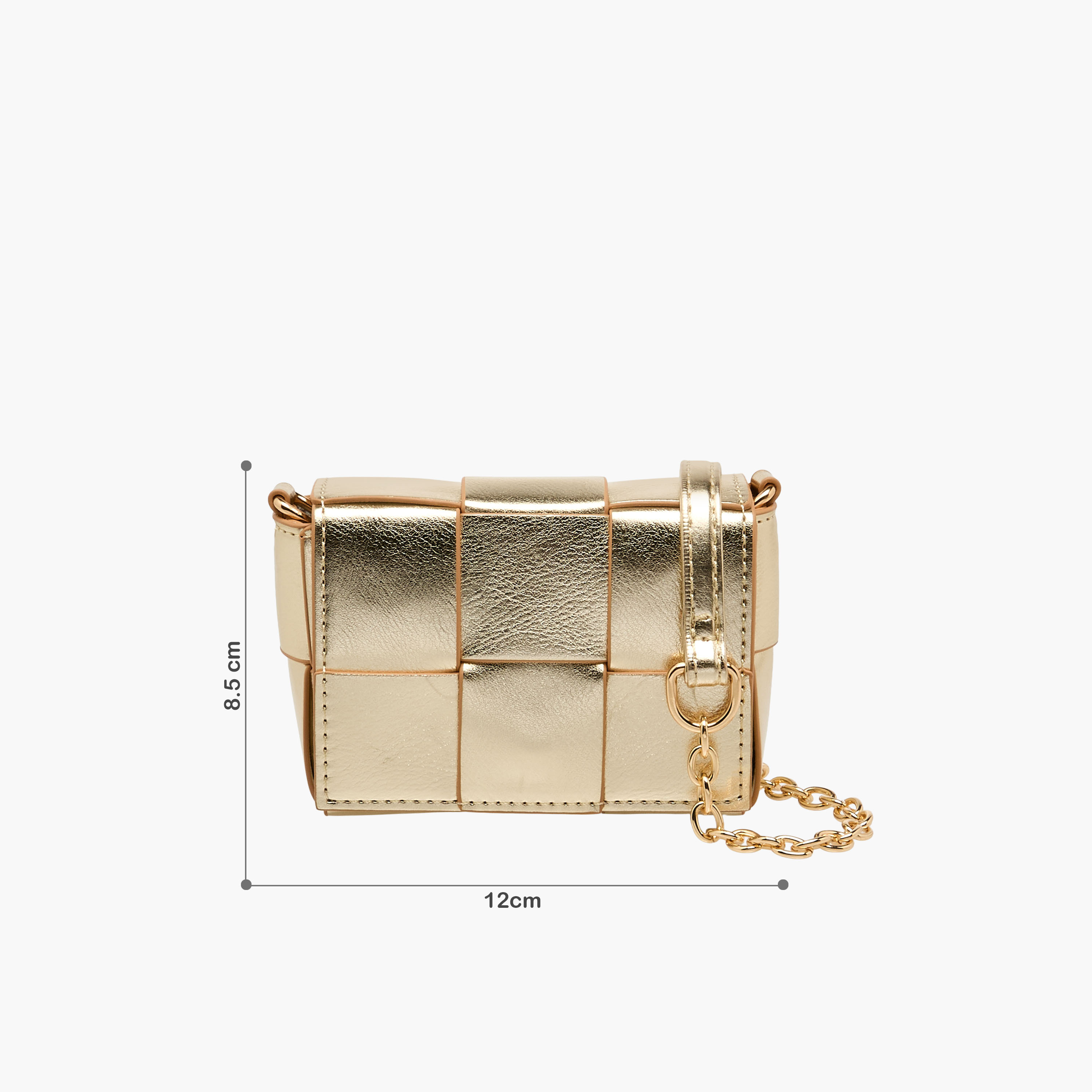 Flora Bella Weave Textured Crossbody Bag with Chain Strap-girls-accessories-bags-image-2