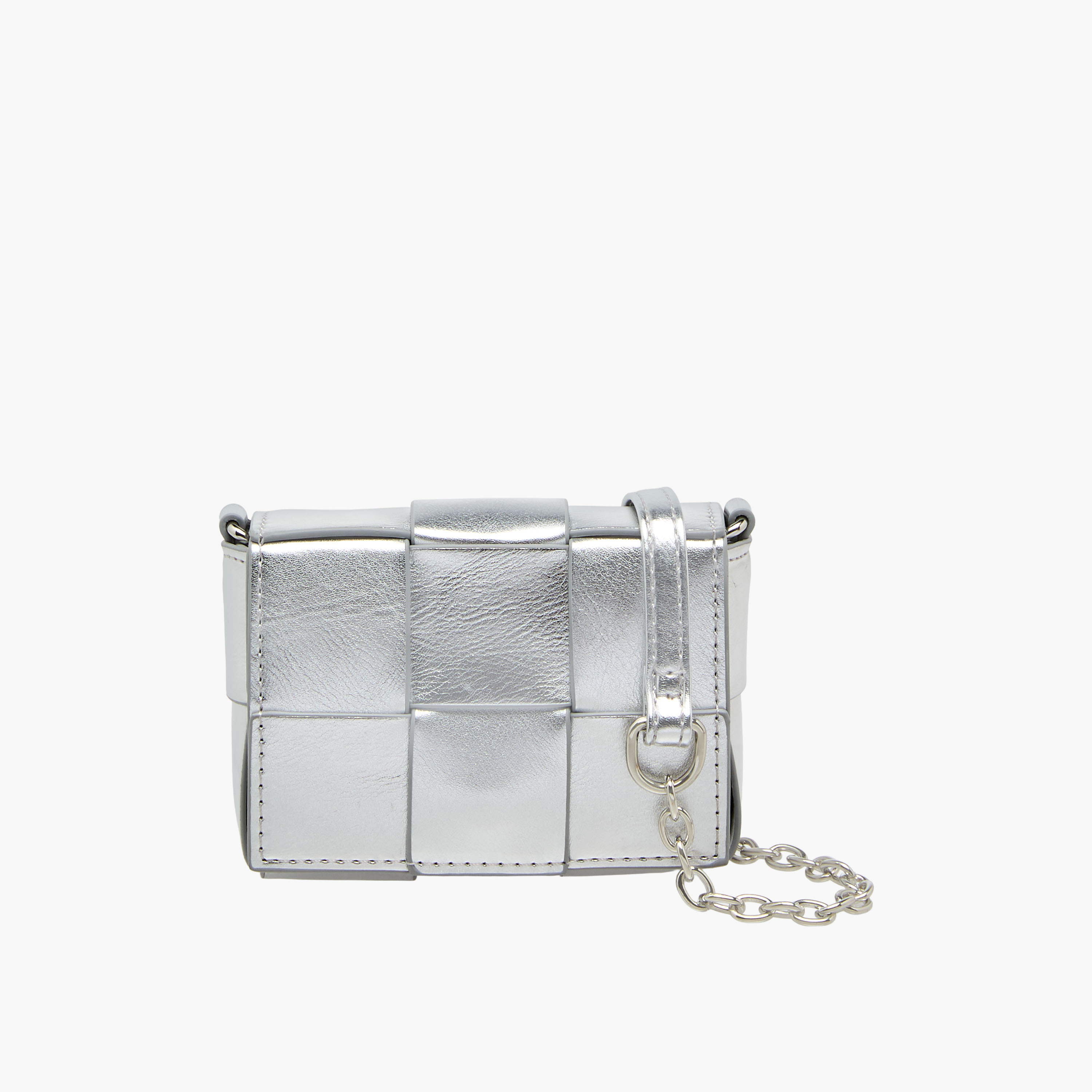 شنطة كروس بودي منسوجة وبارزة الملمس بحزام سلسلة من فلورا بيلا-girls-accessories-bags-image-1