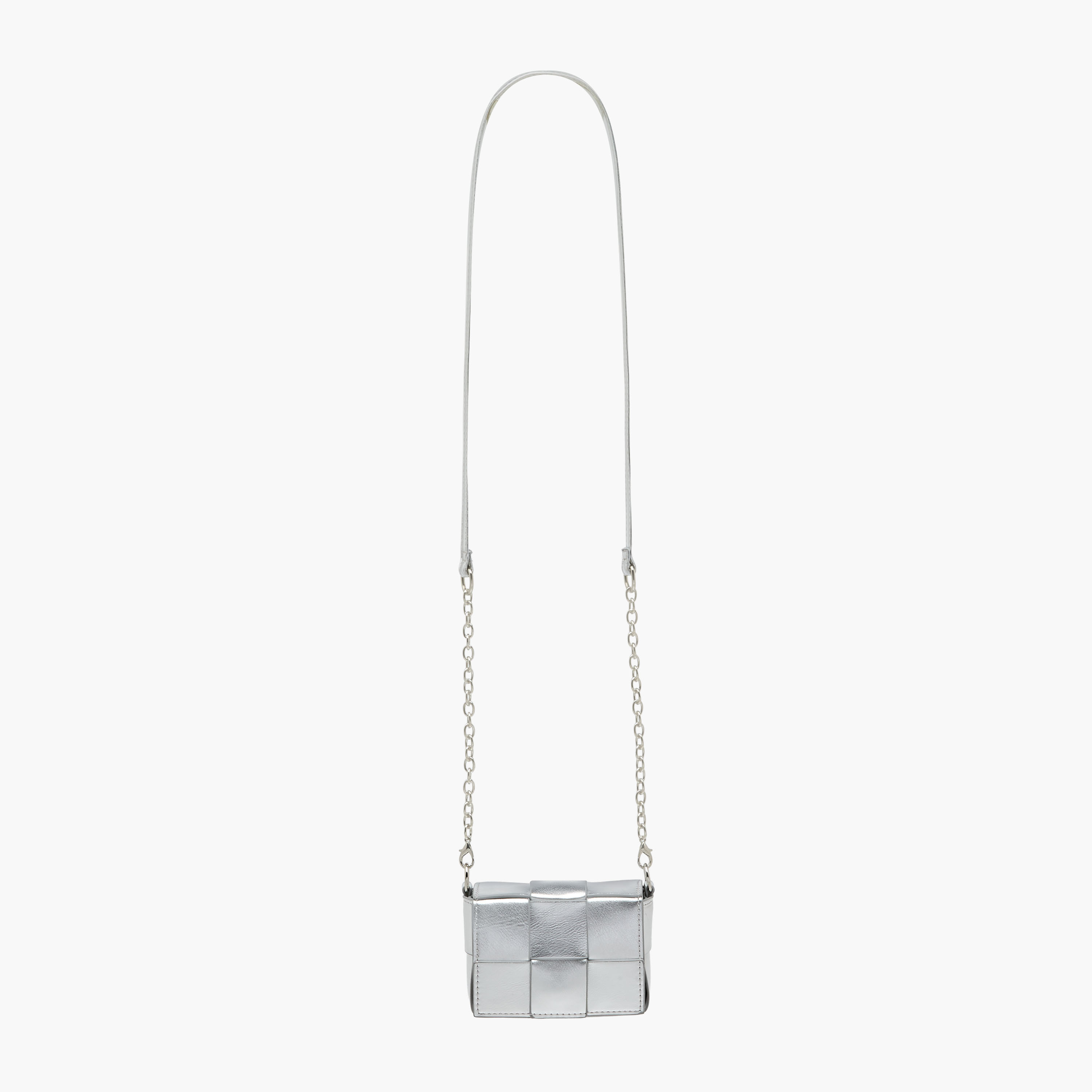 شنطة كروس بودي منسوجة وبارزة الملمس بحزام سلسلة من فلورا بيلا-girls-accessories-bags-image-3