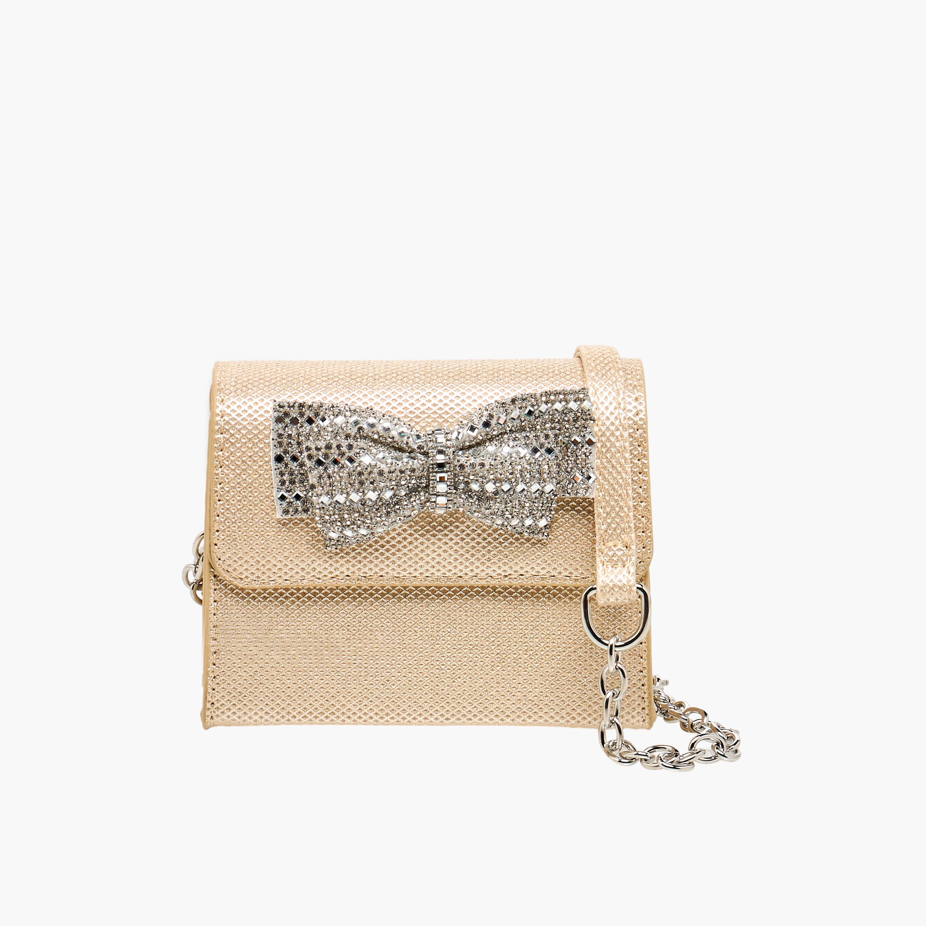 Flora Bella Embellished Bow Crossbody Bag with Chain Strap-girls-accessories-bags-image-1