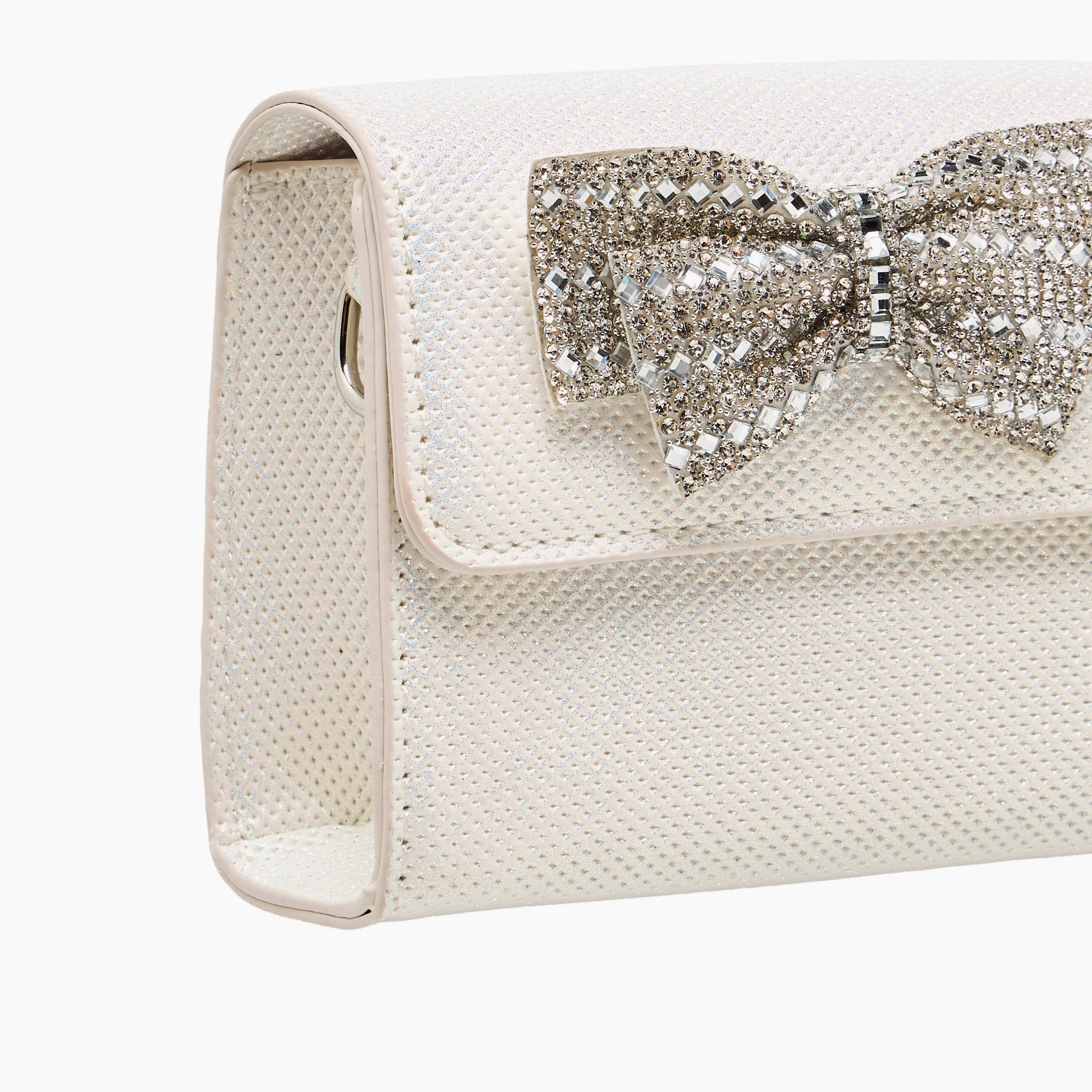 شنطة كروس بودي مزينة بفيونكة مع حزام سلسلة من فلورا بيلا-girls-accessories-bags-image-5